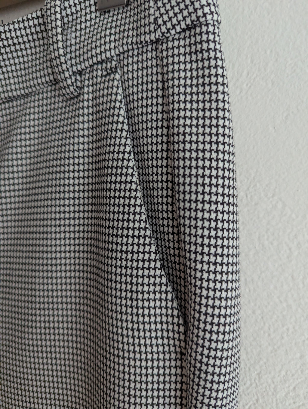 Zara Houndstooth Stretch Trousers