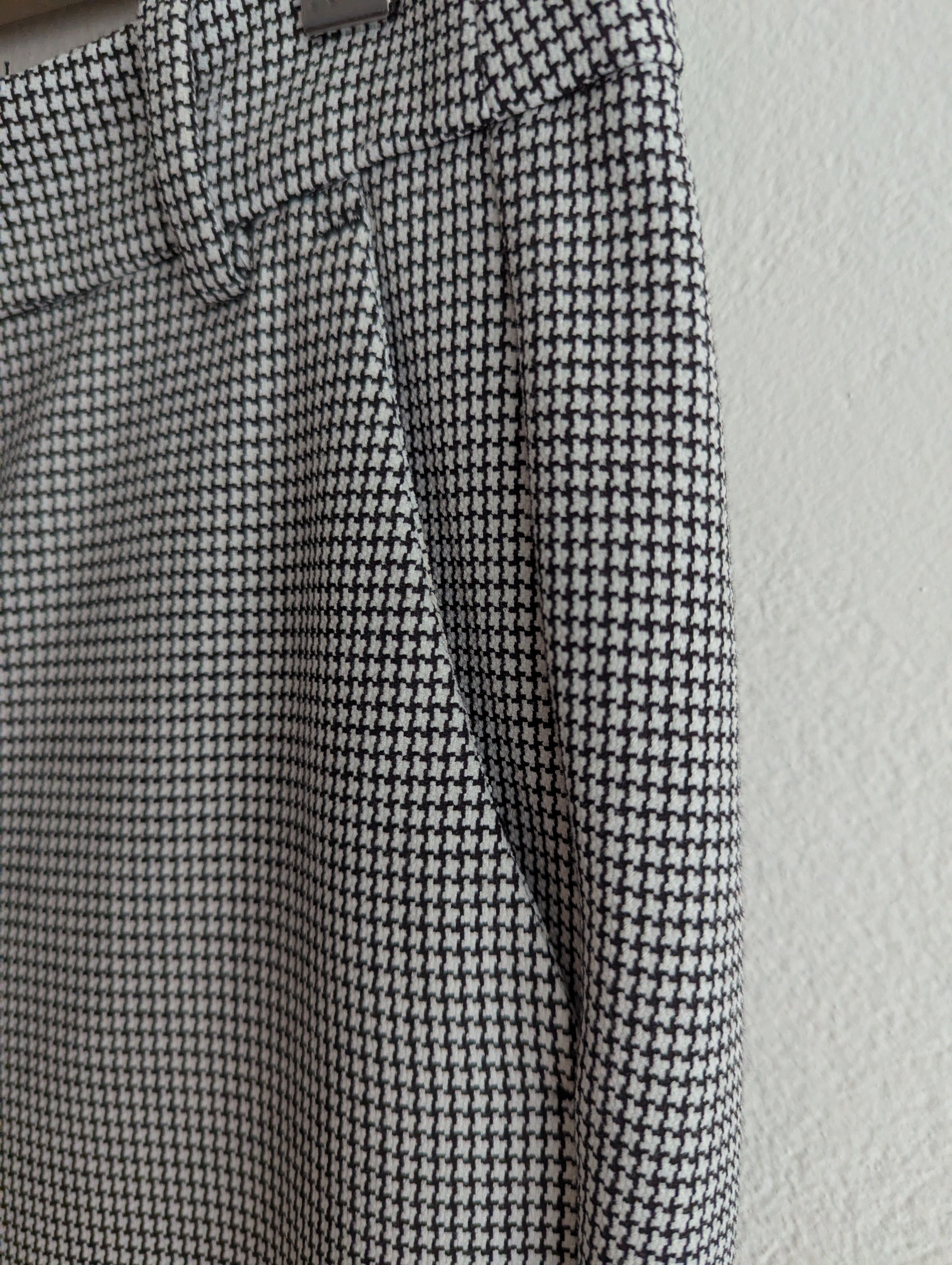 Zara Houndstooth Stretch Trousers