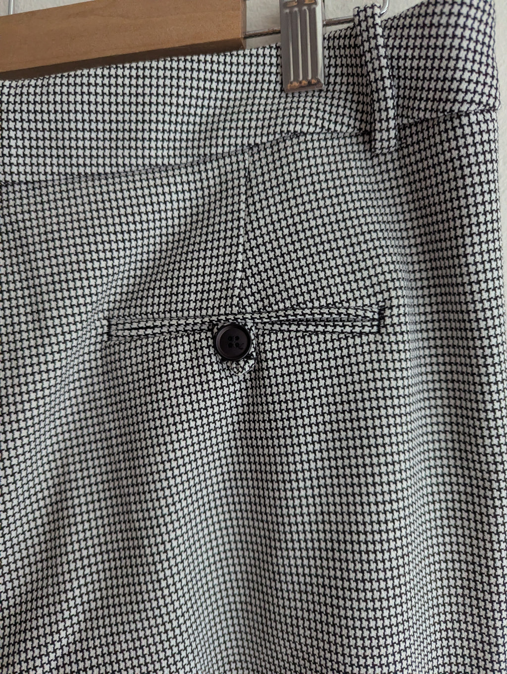 Zara Houndstooth Stretch Trousers