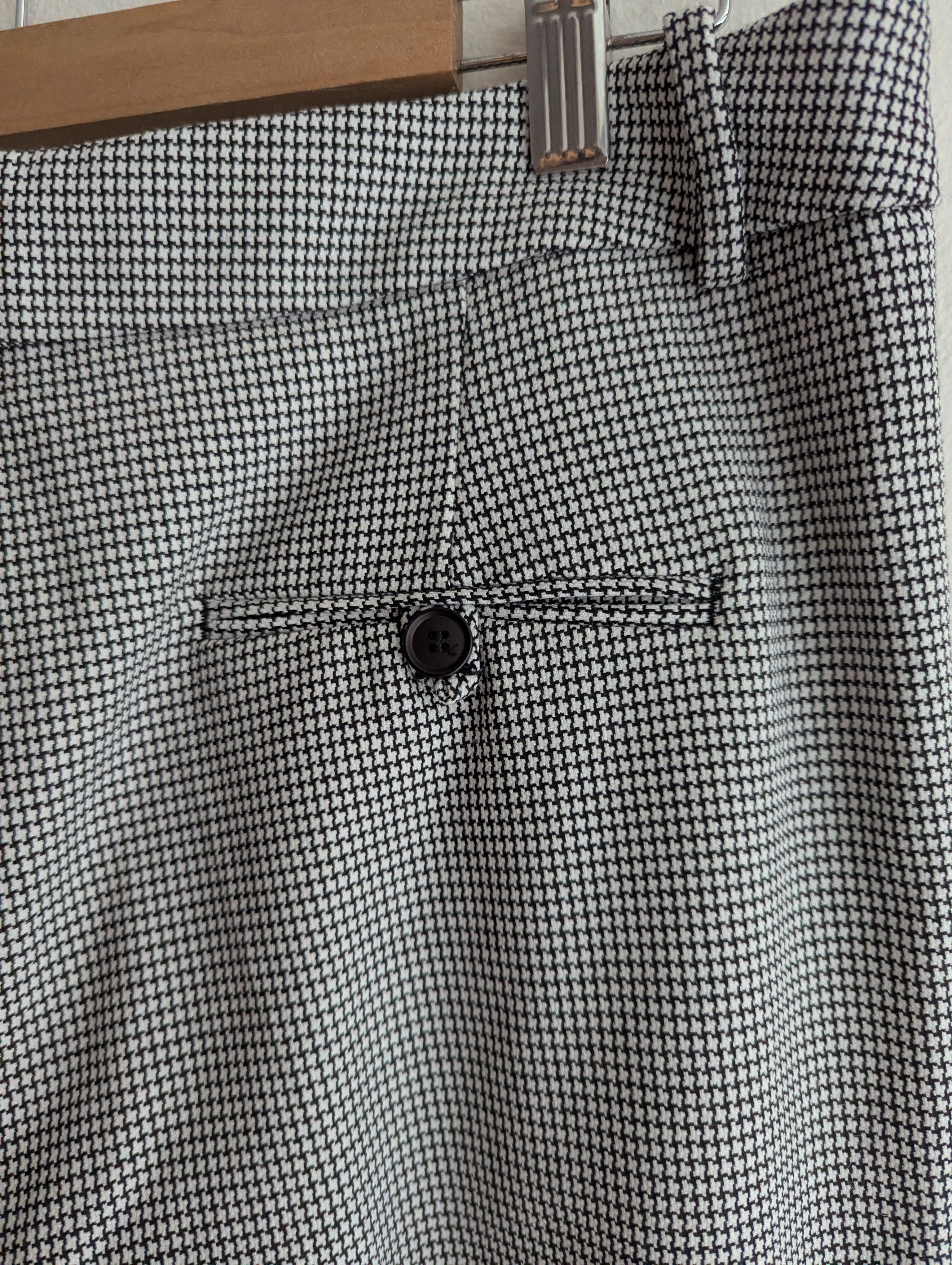 Zara Houndstooth Stretch Trousers
