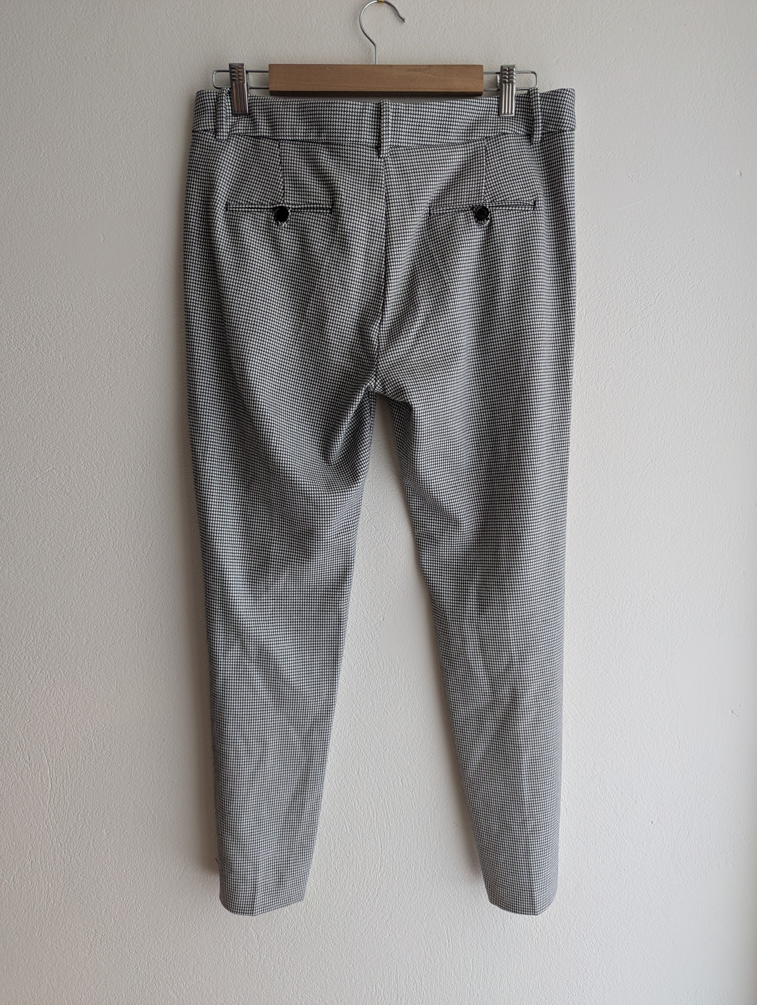 Zara Houndstooth Stretch Trousers
