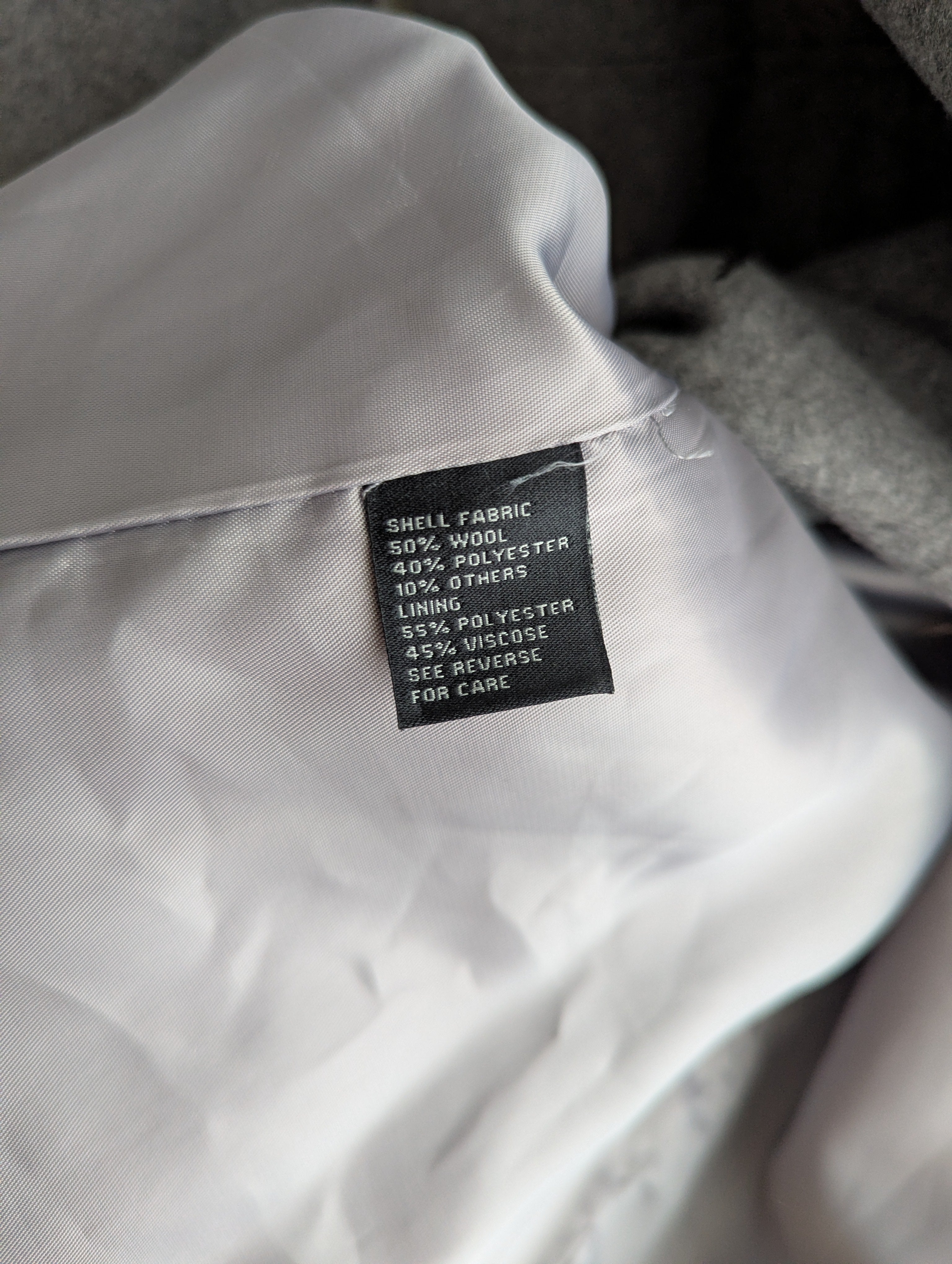 Oxford Wool Blend Grey Coat