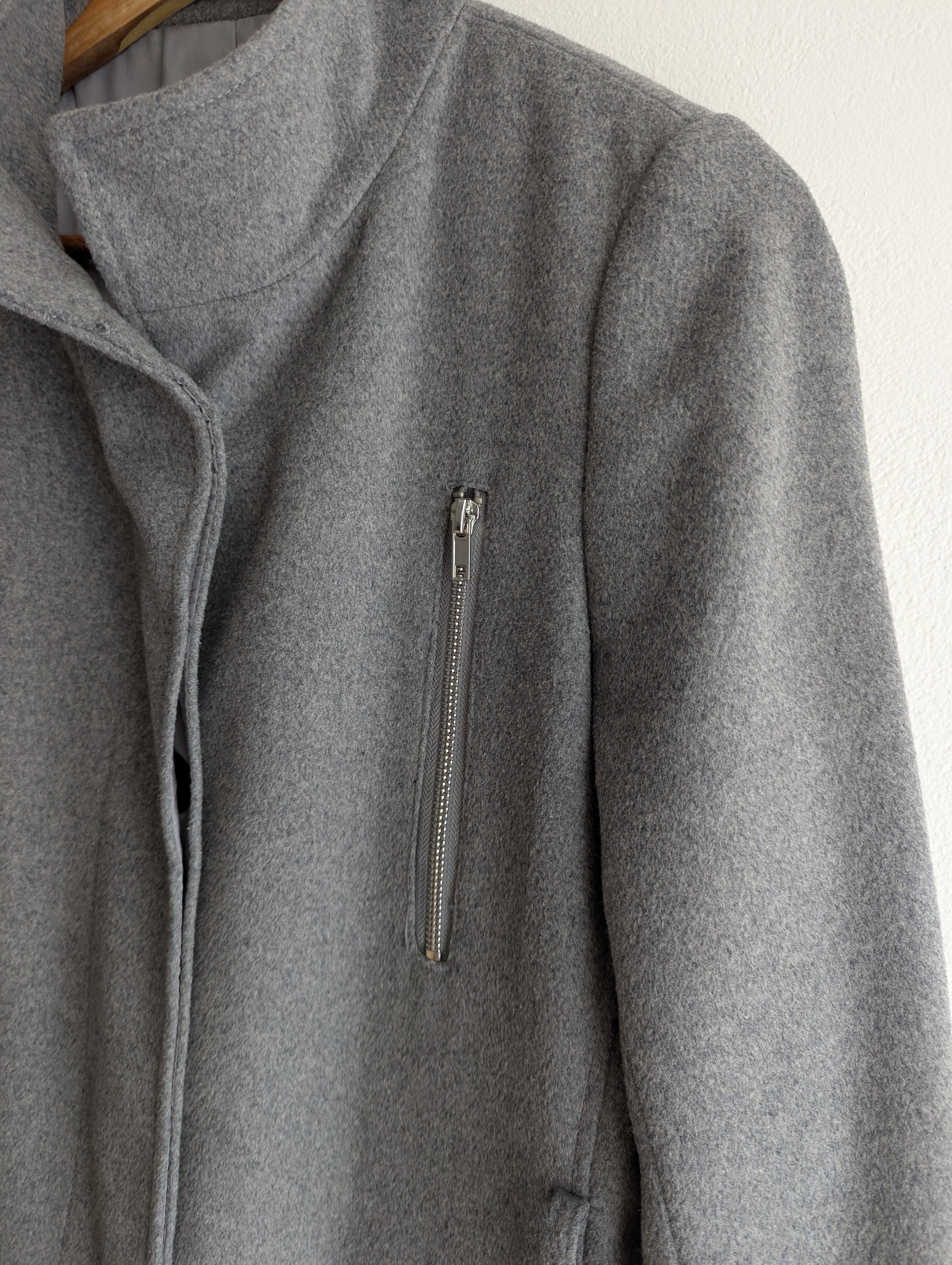 Oxford Wool Blend Grey Coat