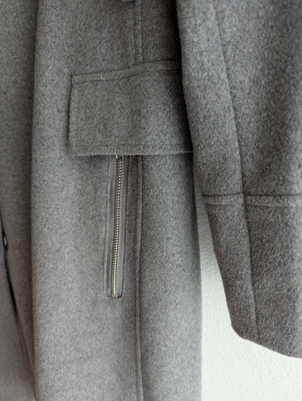 Oxford Wool Blend Grey Coat