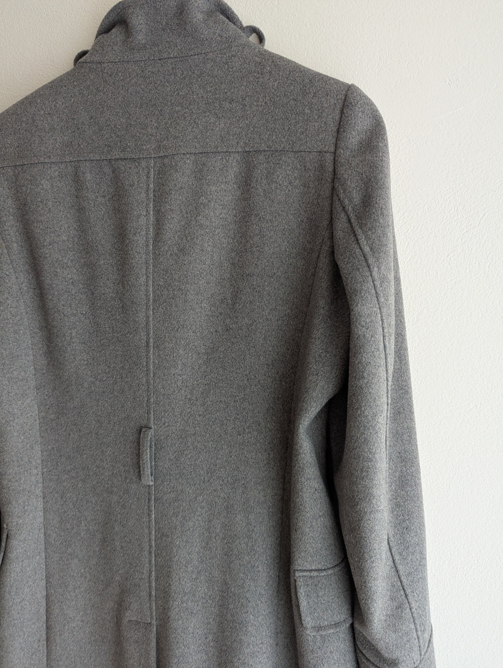 Oxford Wool Blend Grey Coat