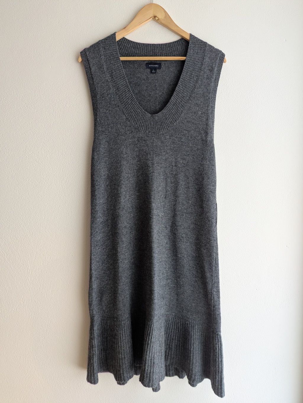 Witchery Wool-Blend Knit Vest Dress