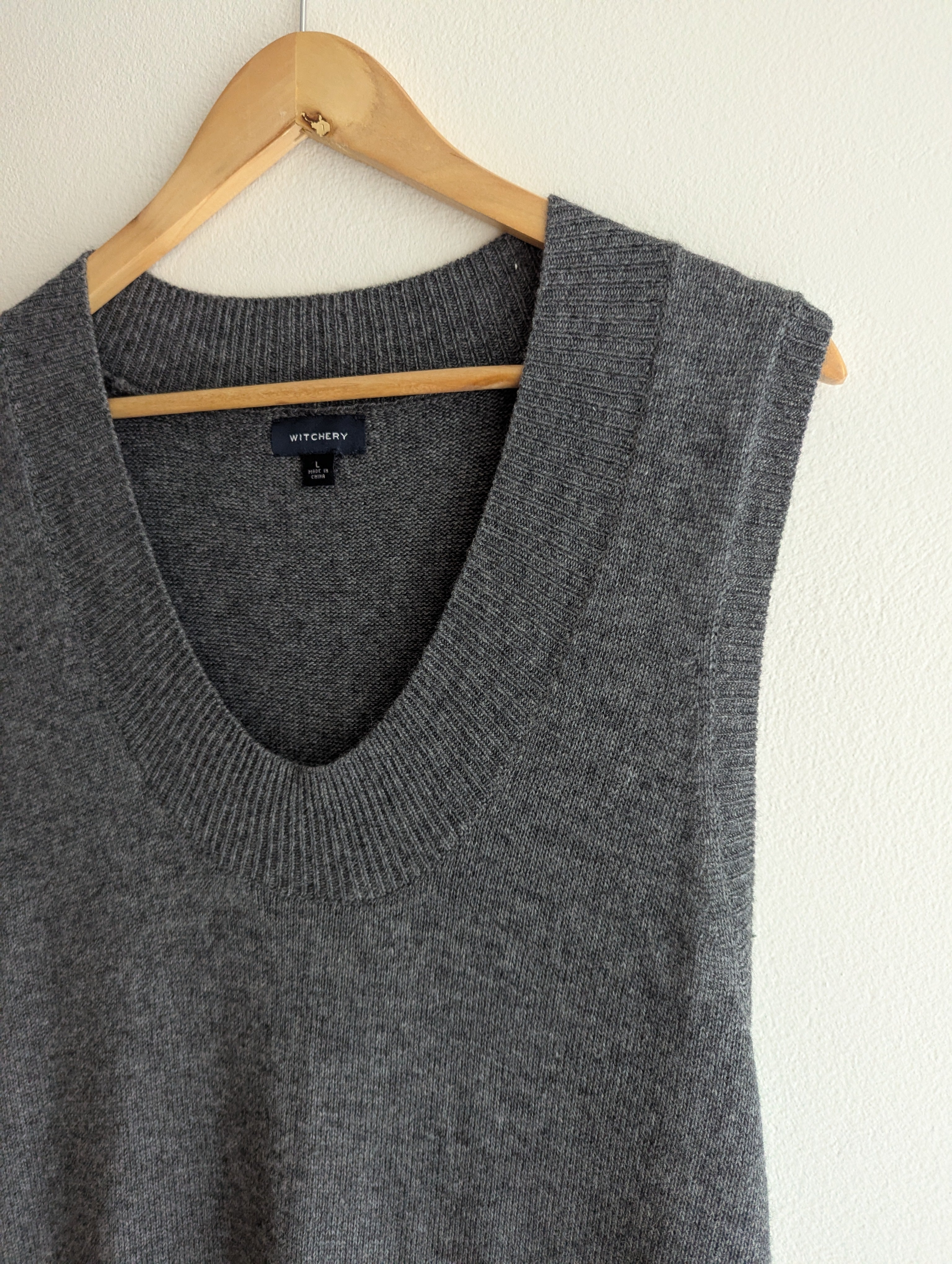 Witchery Wool-Blend Knit Vest Dress
