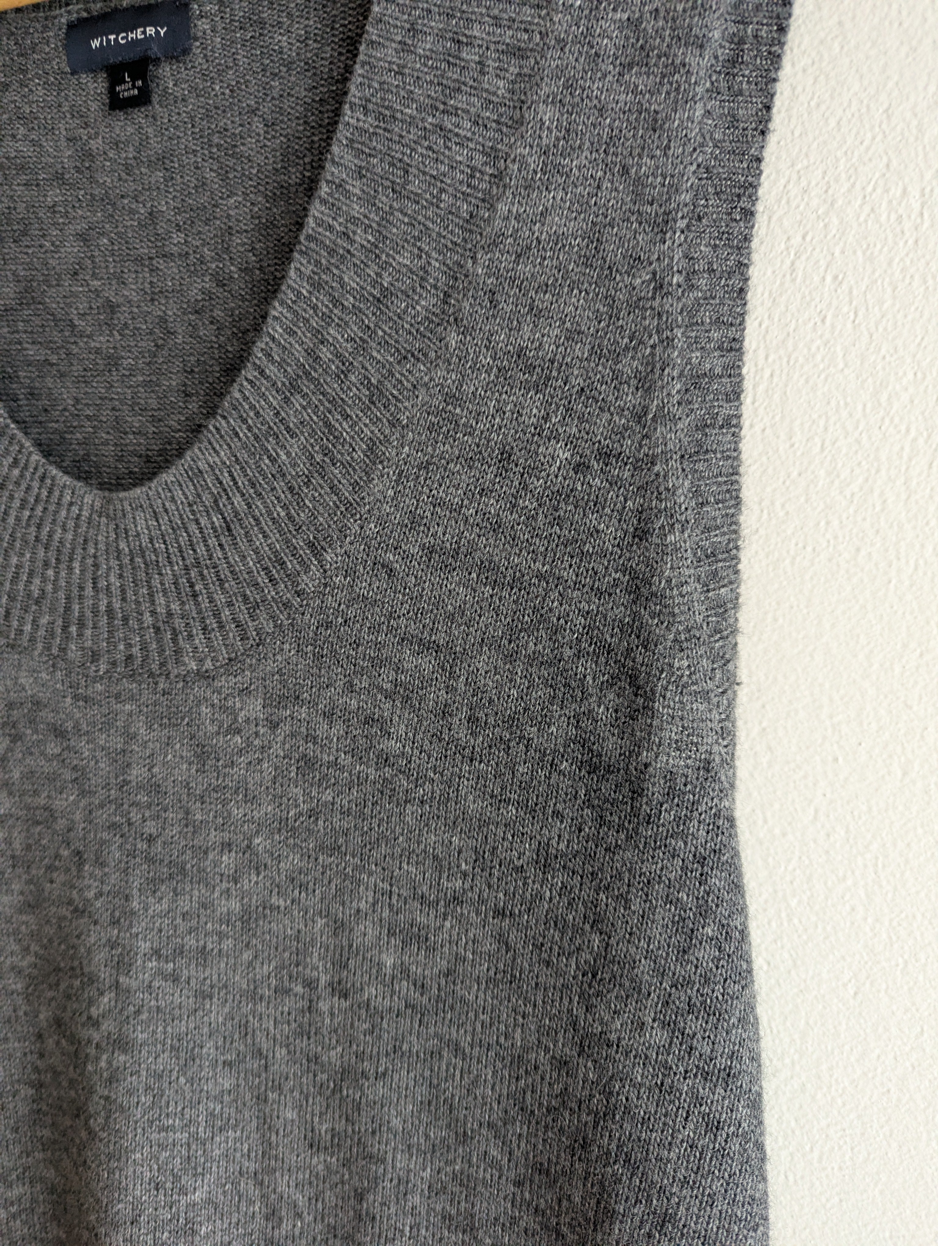 Witchery Wool-Blend Knit Vest Dress