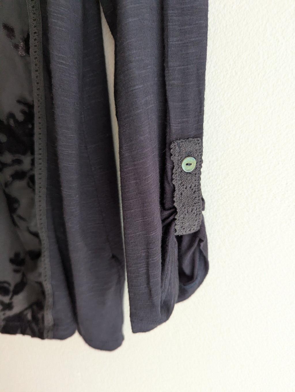 Anthropology Velvet Floral Top