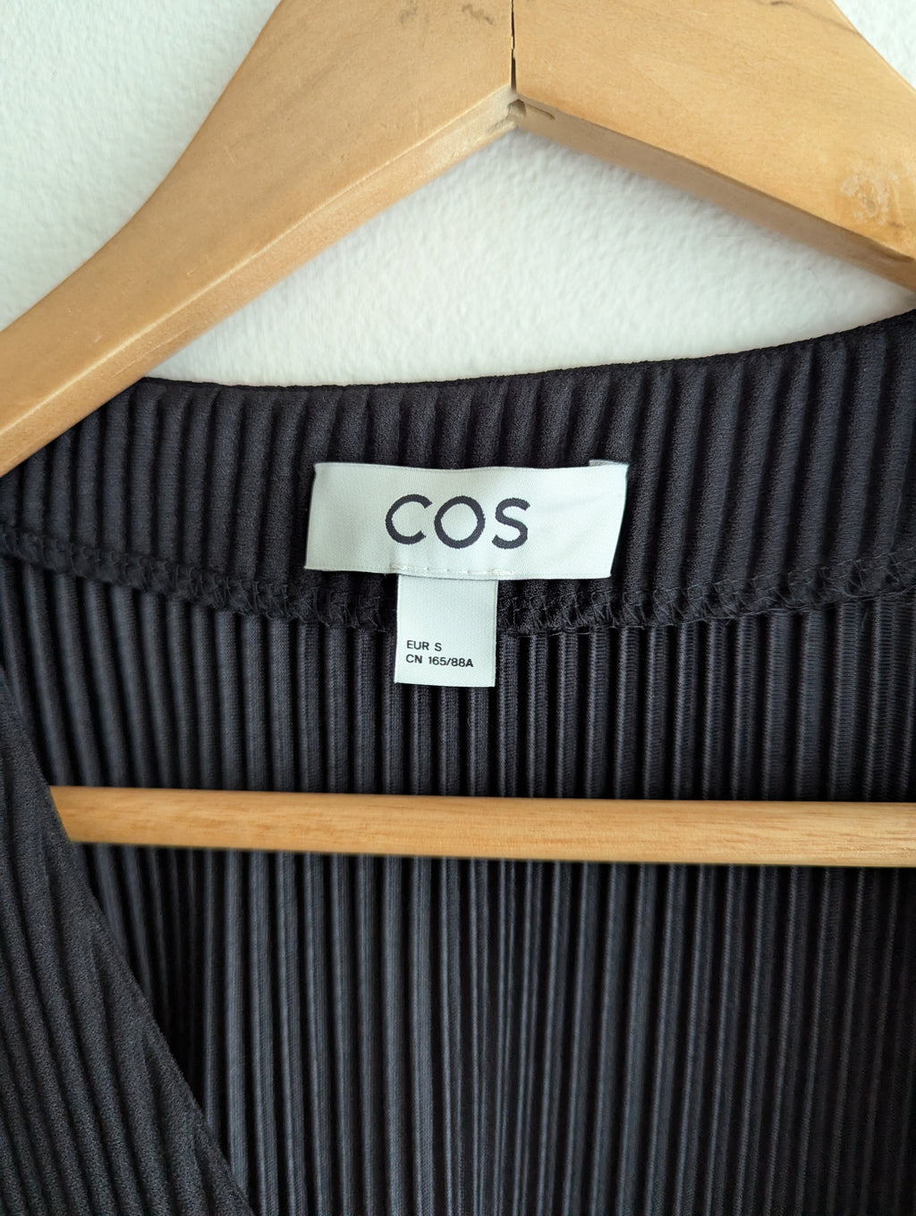COS Textured Black Open Jacket