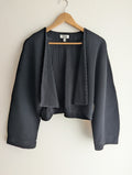 COS Textured Black Open Jacket