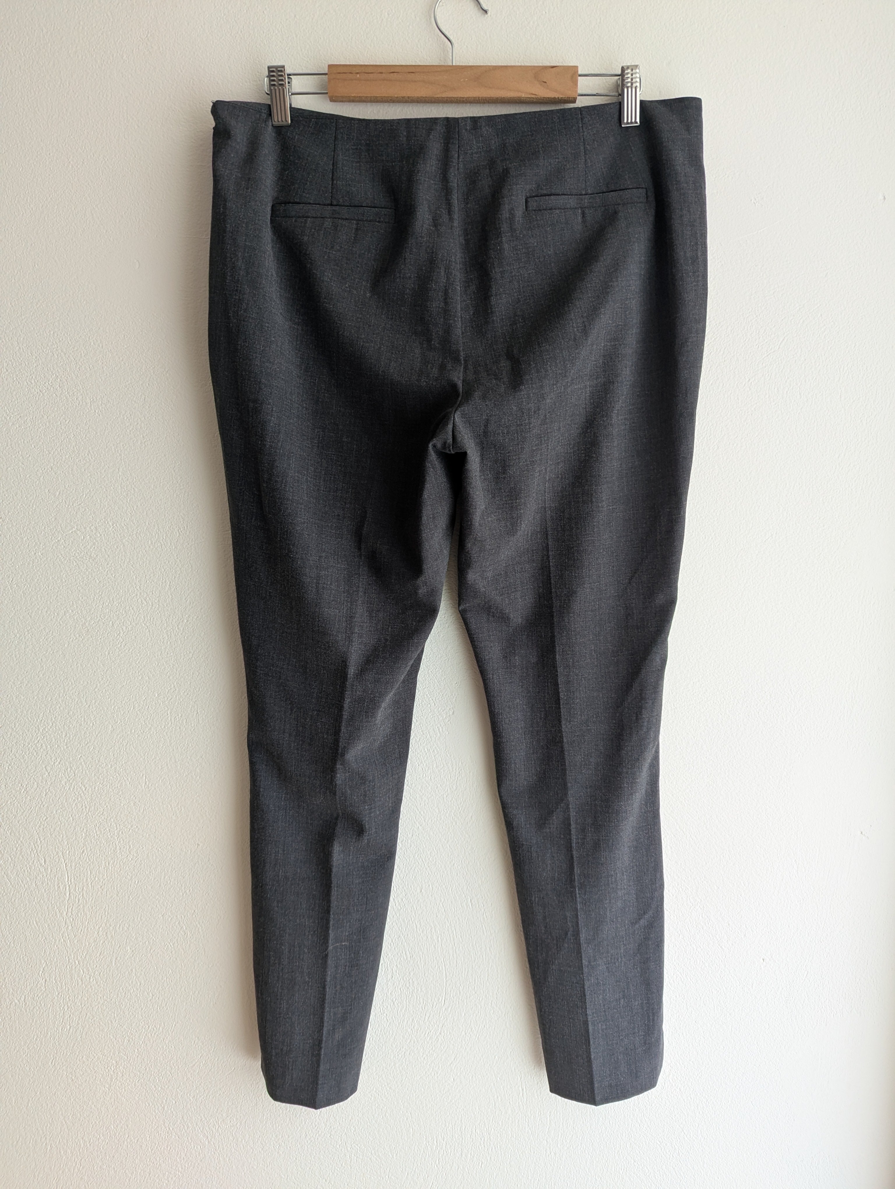 Laundry by Shelli Segal Pintuck Front Grey Trousers