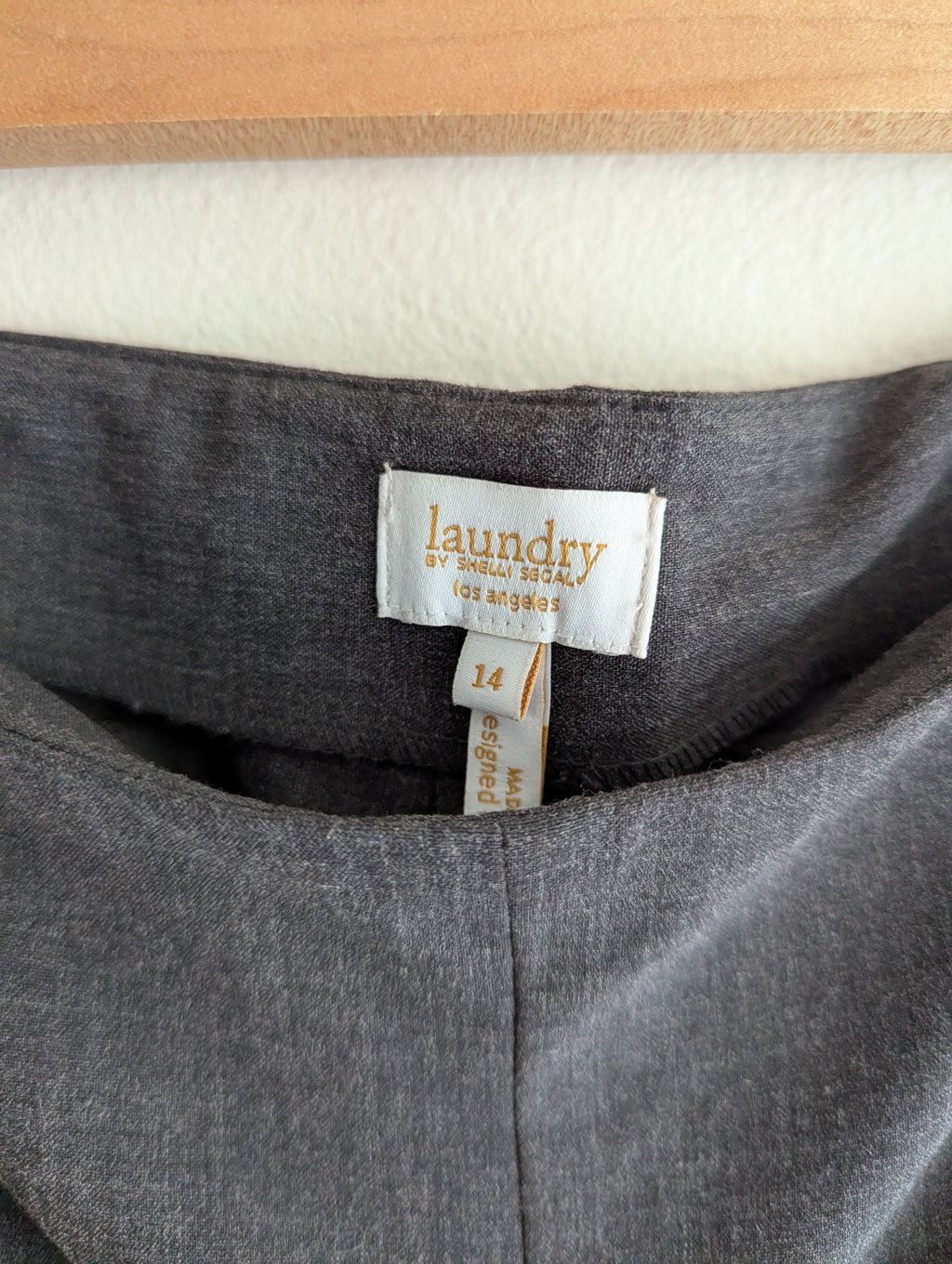 Laundry by Shelli Segal Pintuck Front Grey Trousers