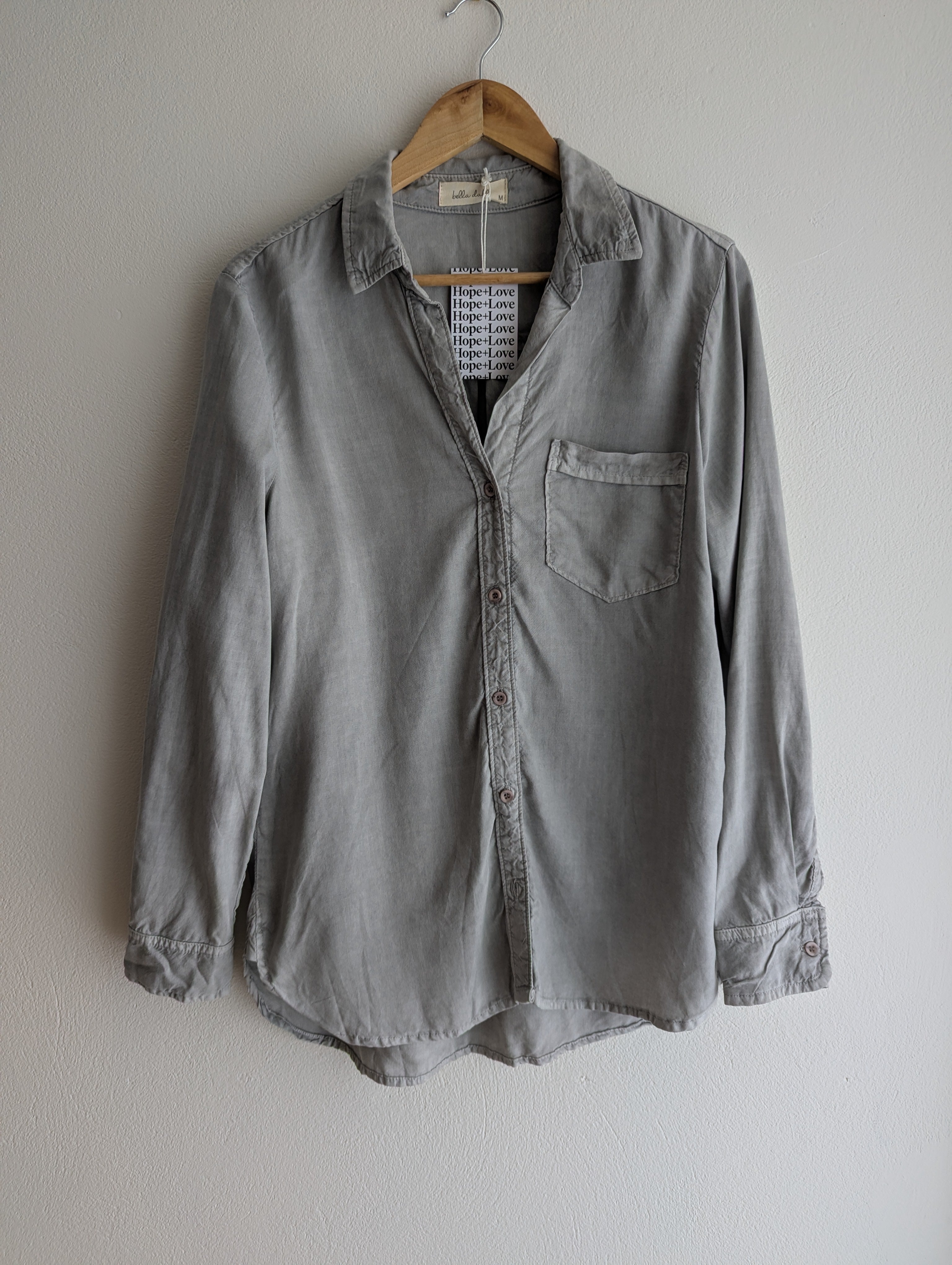 Bella Dahl Grey Button-Down Shirt