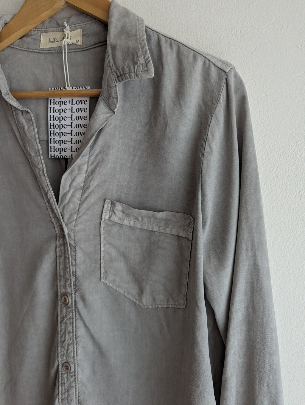 Bella Dahl Grey Button-Down Shirt
