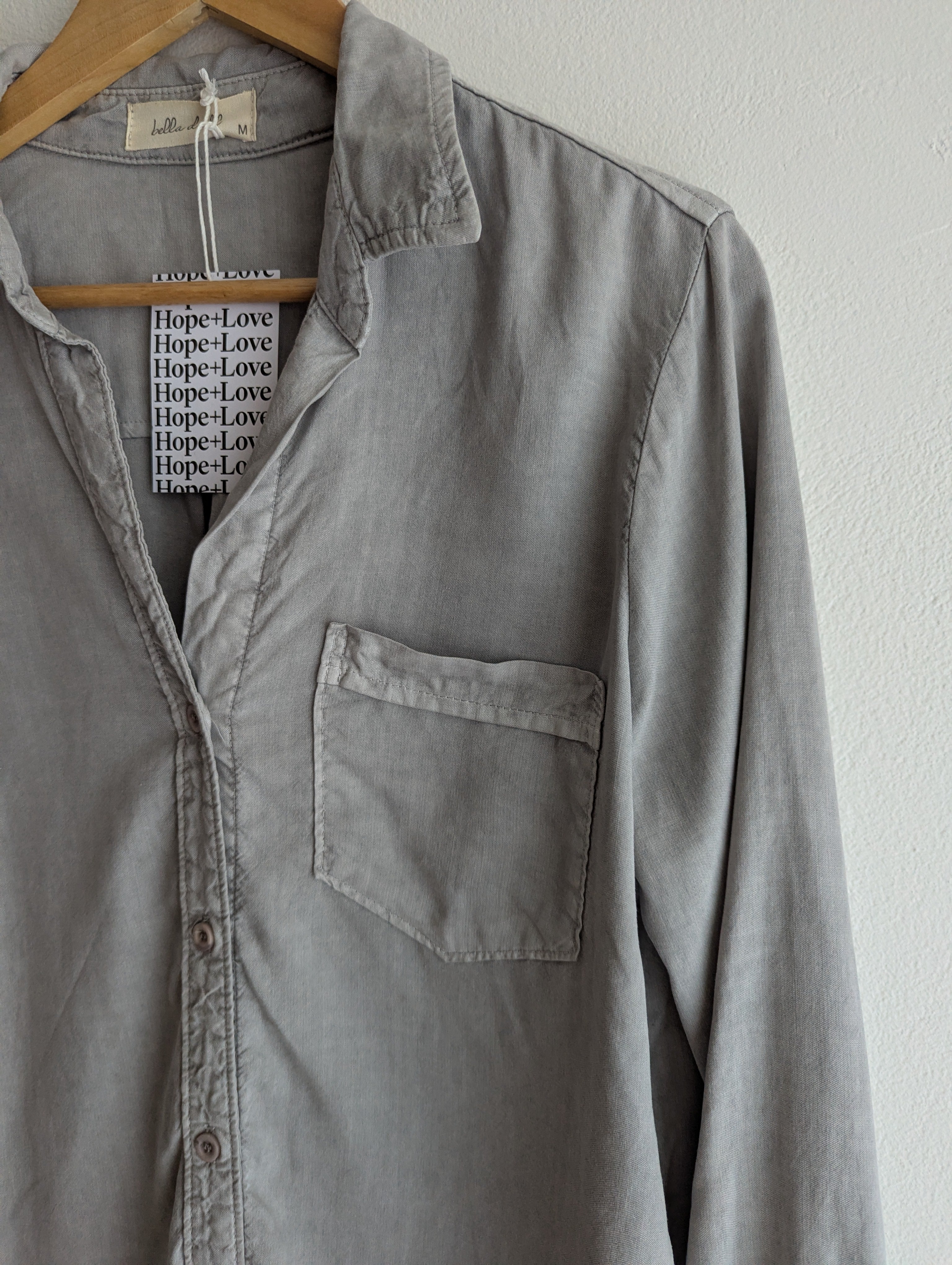 Bella Dahl Grey Button-Down Shirt