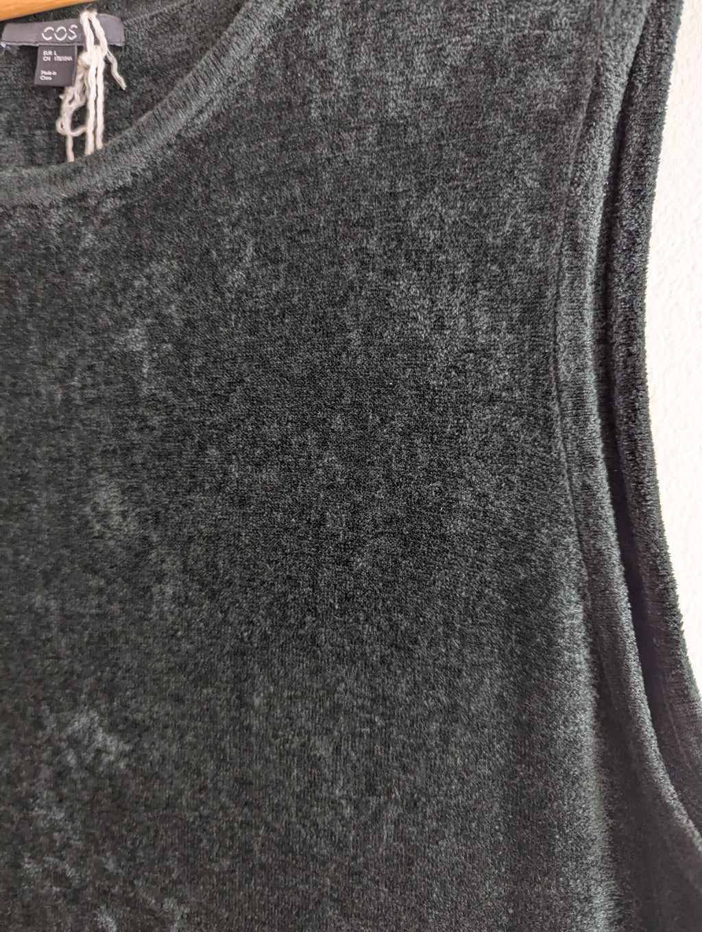 COS Forest Green Velvet Stretch Maxi Dress