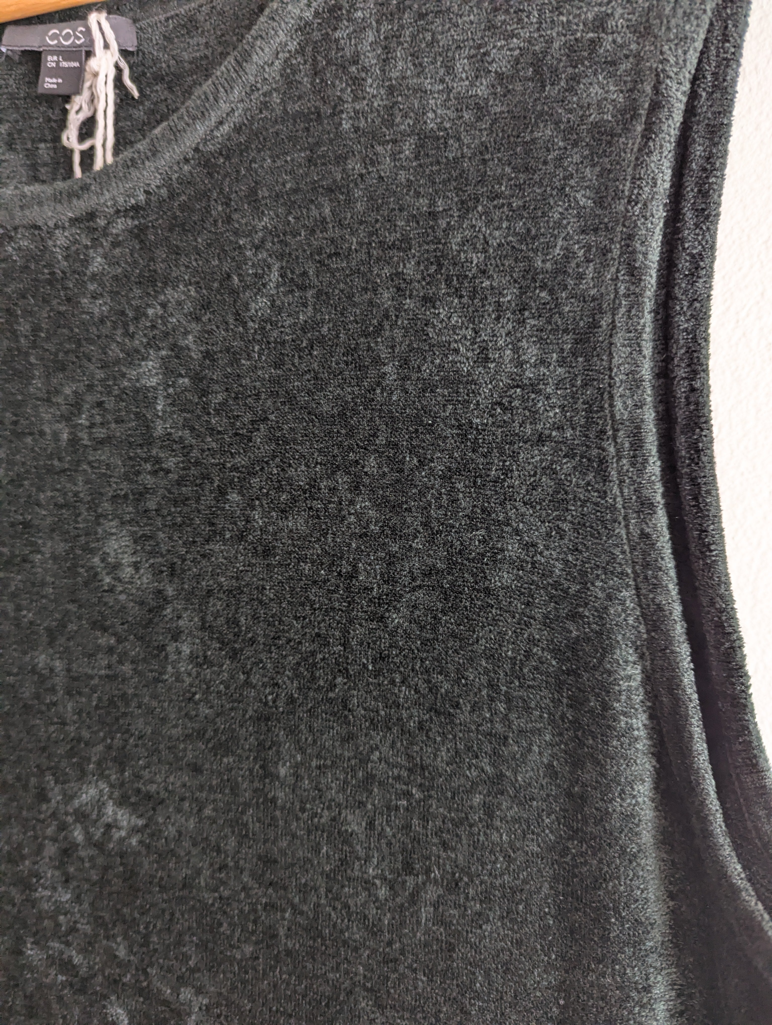COS Forest Green Velvet Stretch Maxi Dress