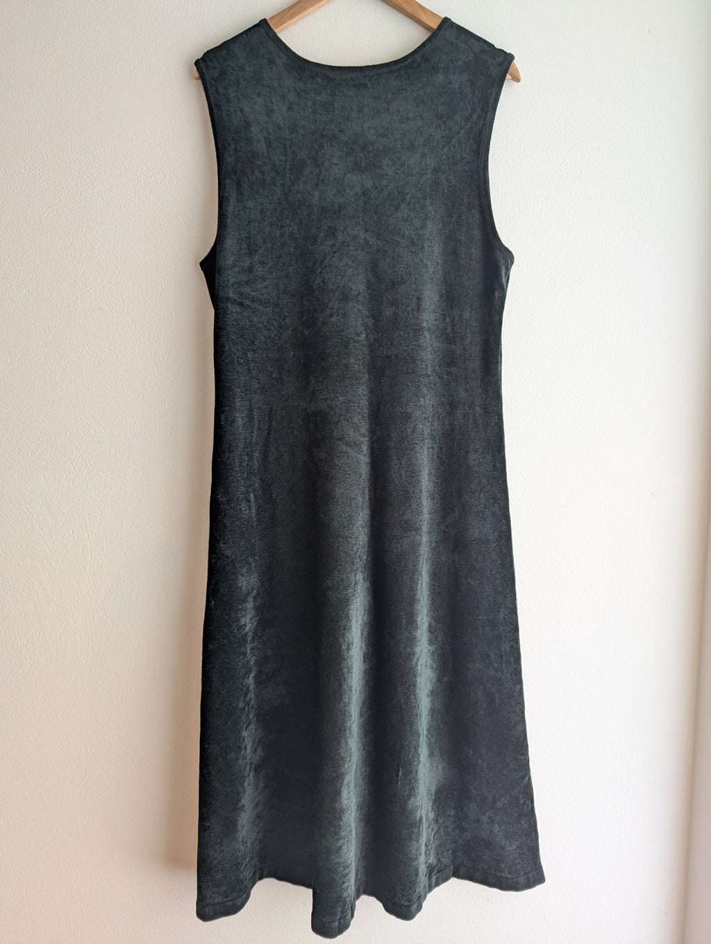 COS Forest Green Velvet Stretch Maxi Dress