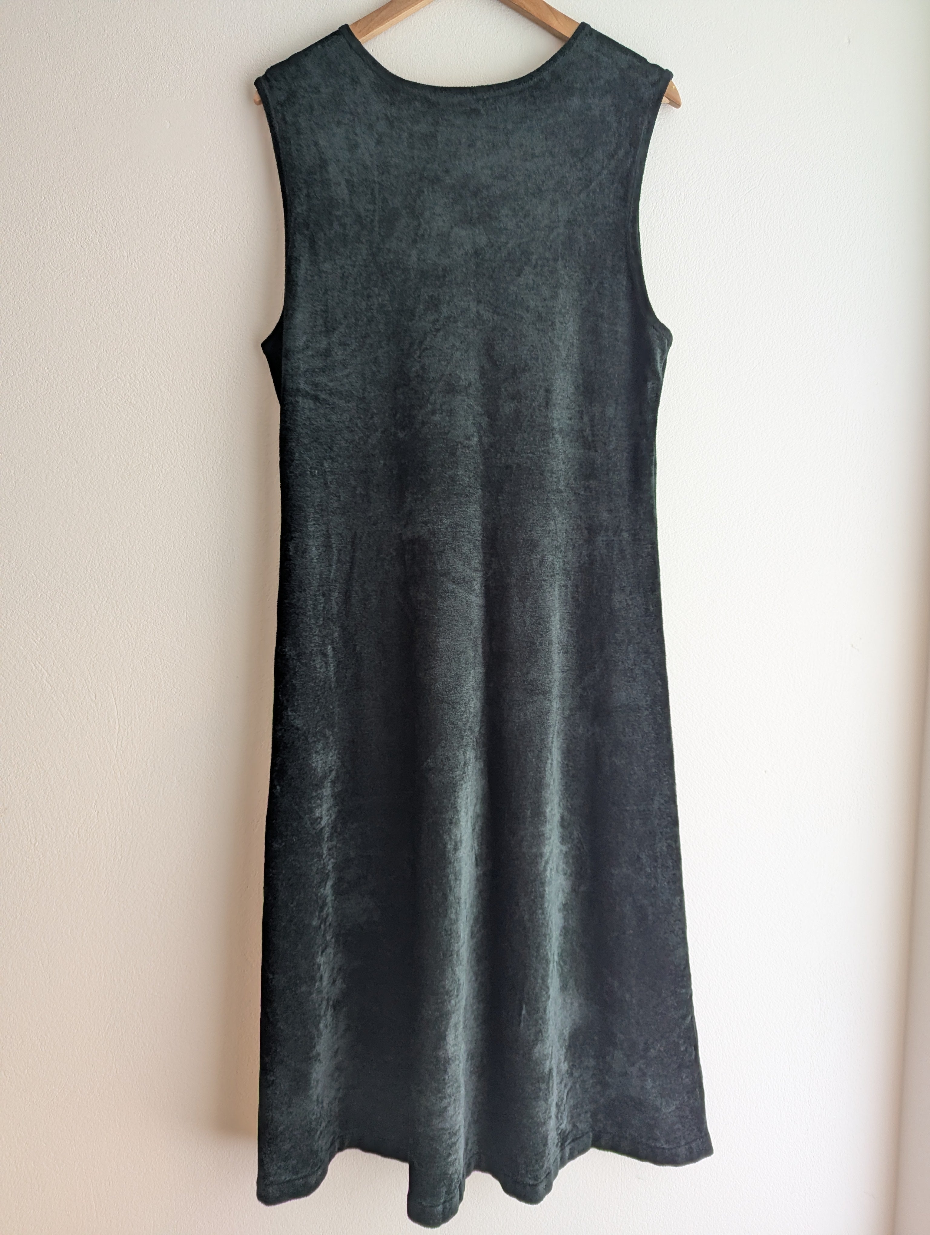 COS Forest Green Velvet Stretch Maxi Dress
