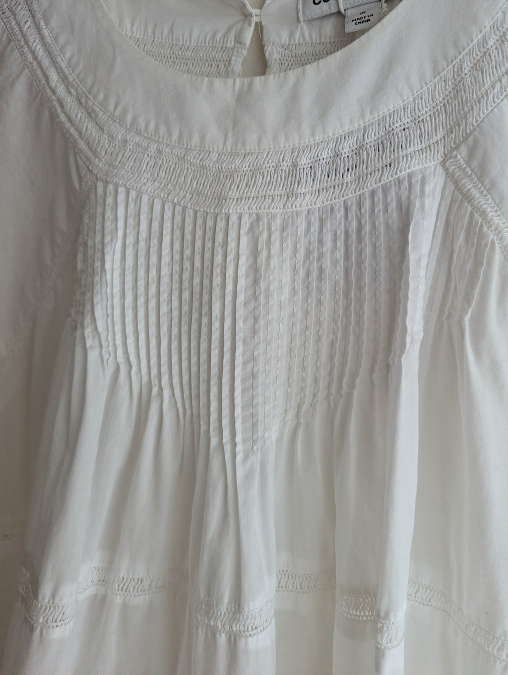 Country Road Pintuck Cotton Blouse