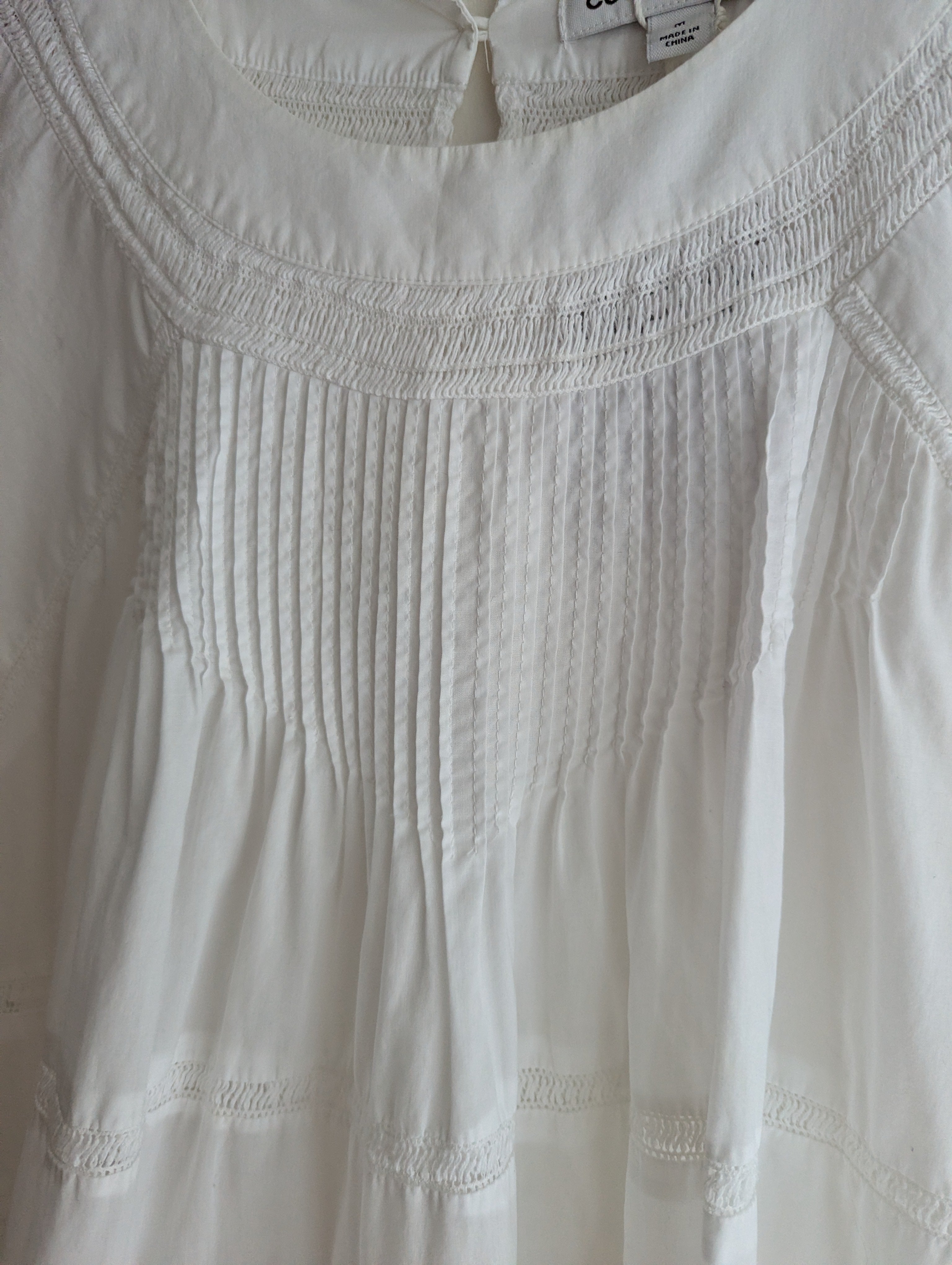 Country Road Pintuck Cotton Blouse
