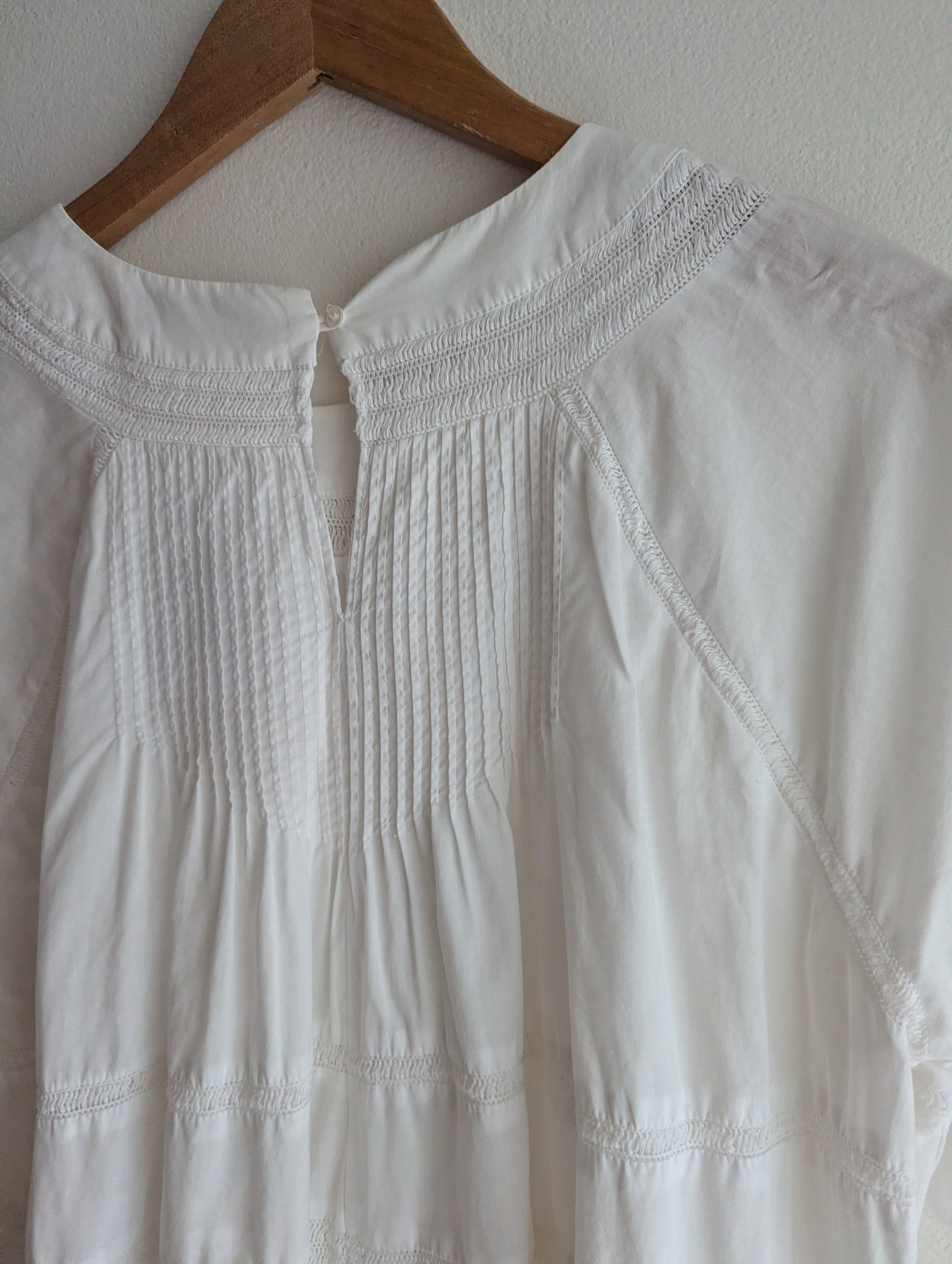 Country Road Pintuck Cotton Blouse