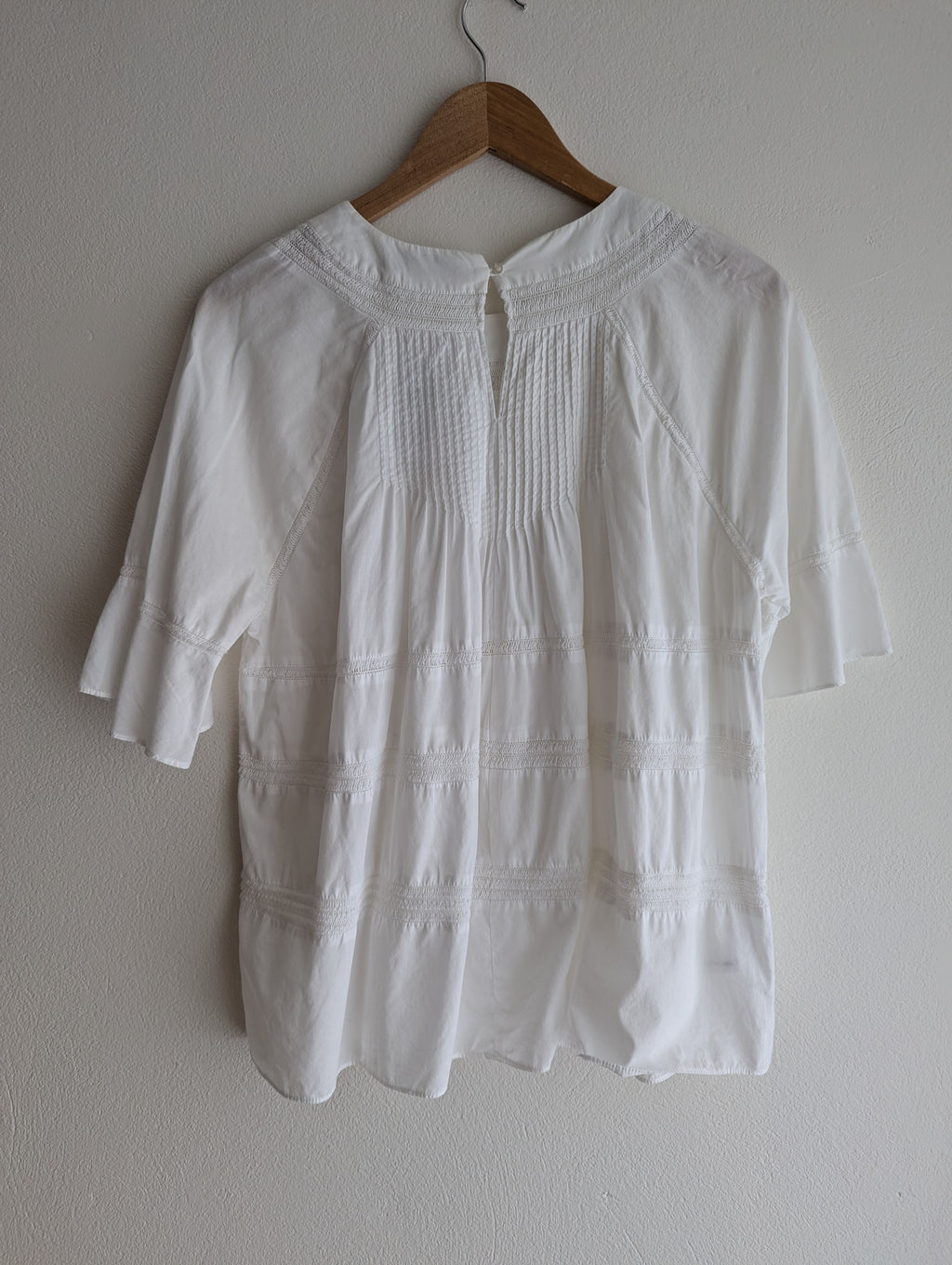 Country Road Pintuck Cotton Blouse