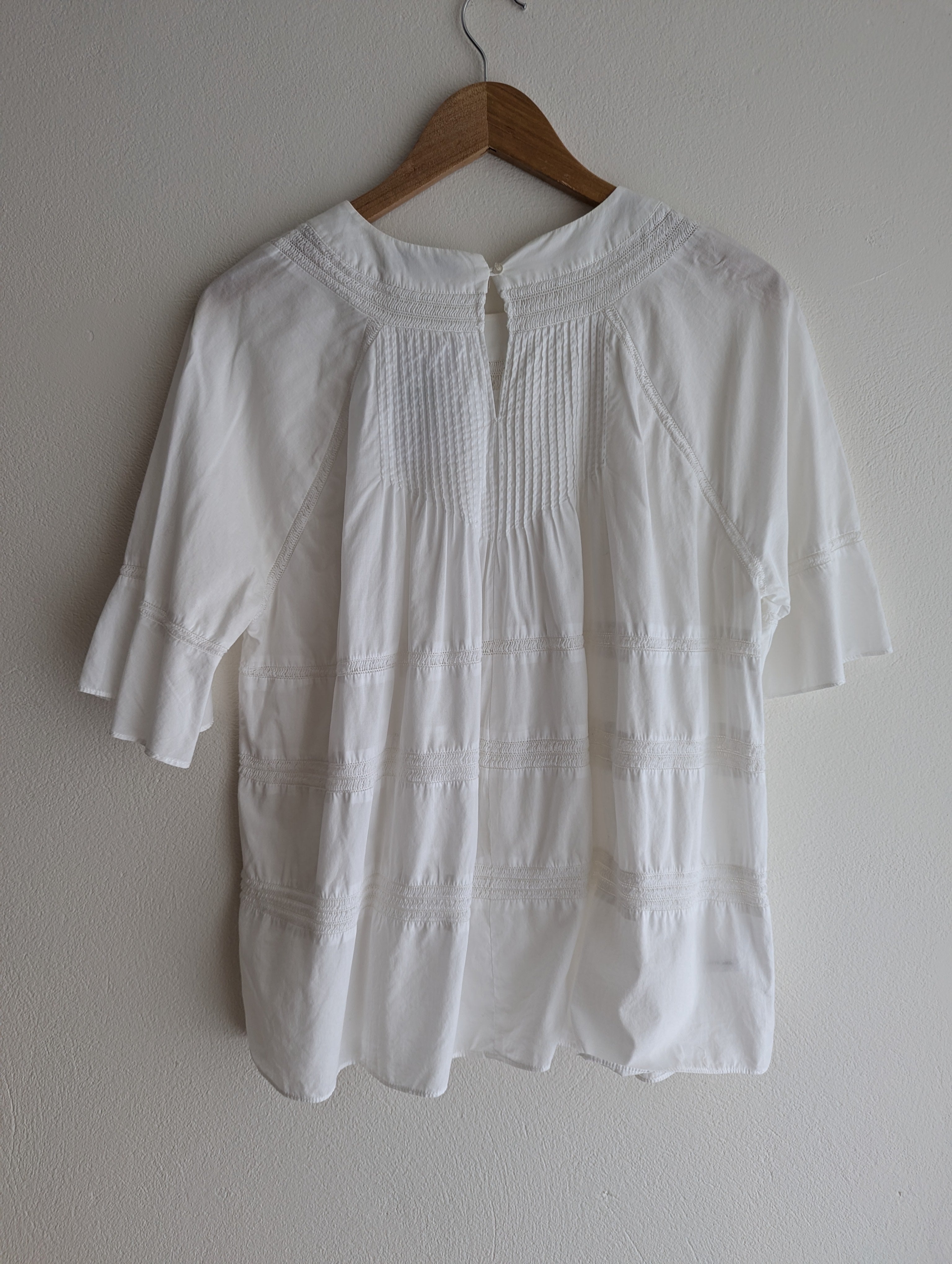 Country Road Pintuck Cotton Blouse