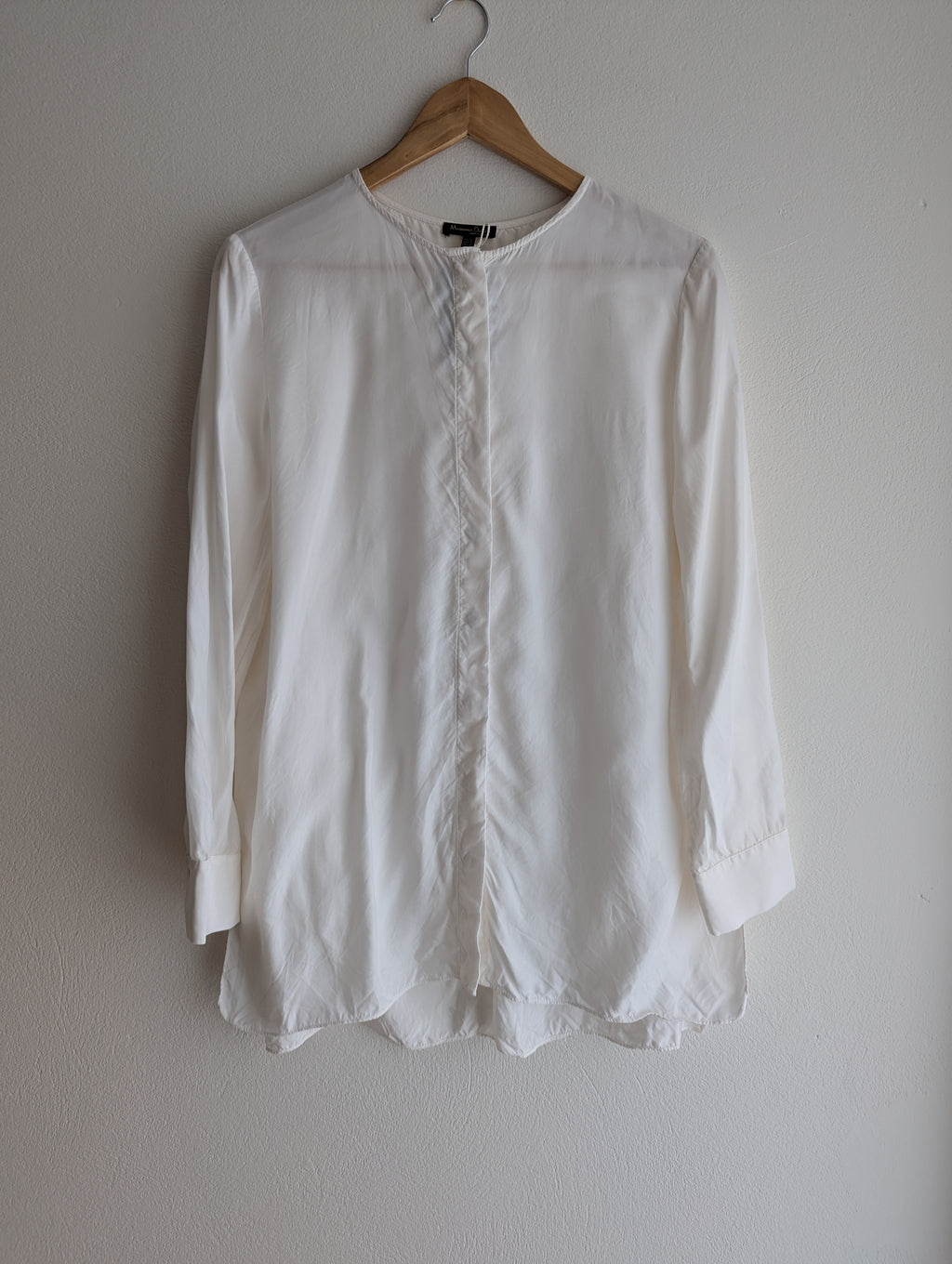 Massimo Dutti White Button-Down Shirt Dress