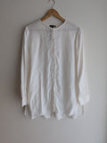 Massimo Dutti White Button-Down Shirt Dress