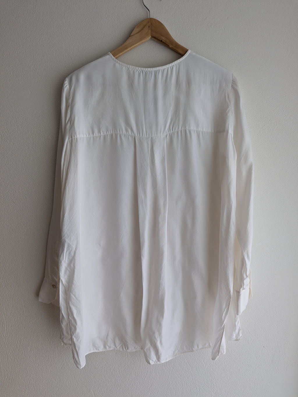 Massimo Dutti White Button-Down Shirt Dress