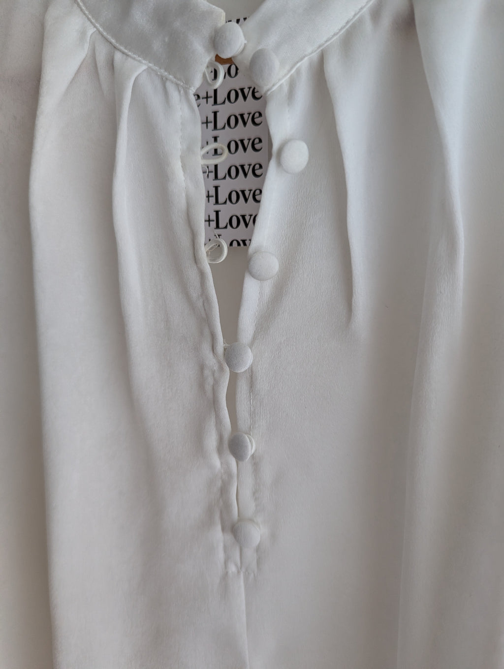 Atmos&Here White Button-Down Blouse