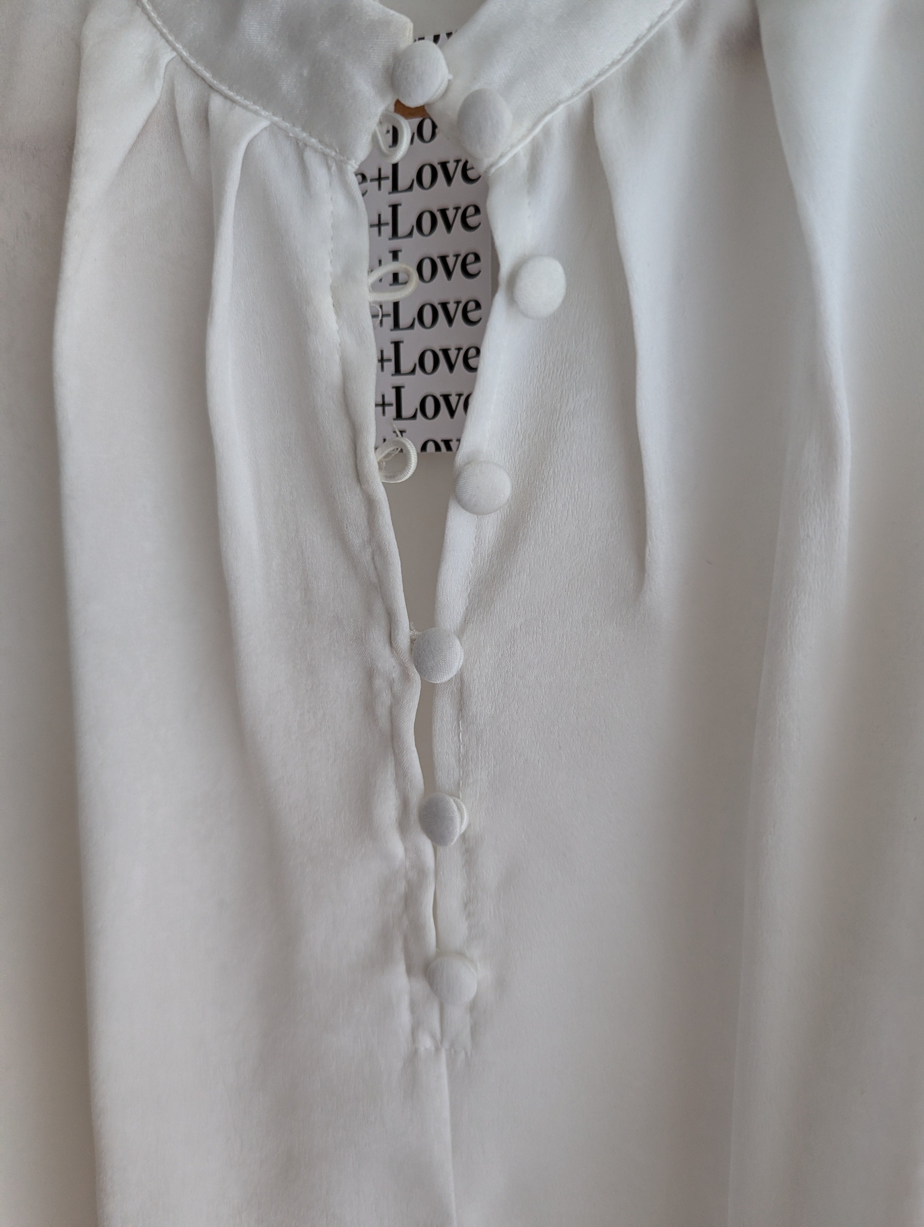 Atmos&Here White Button-Down Blouse