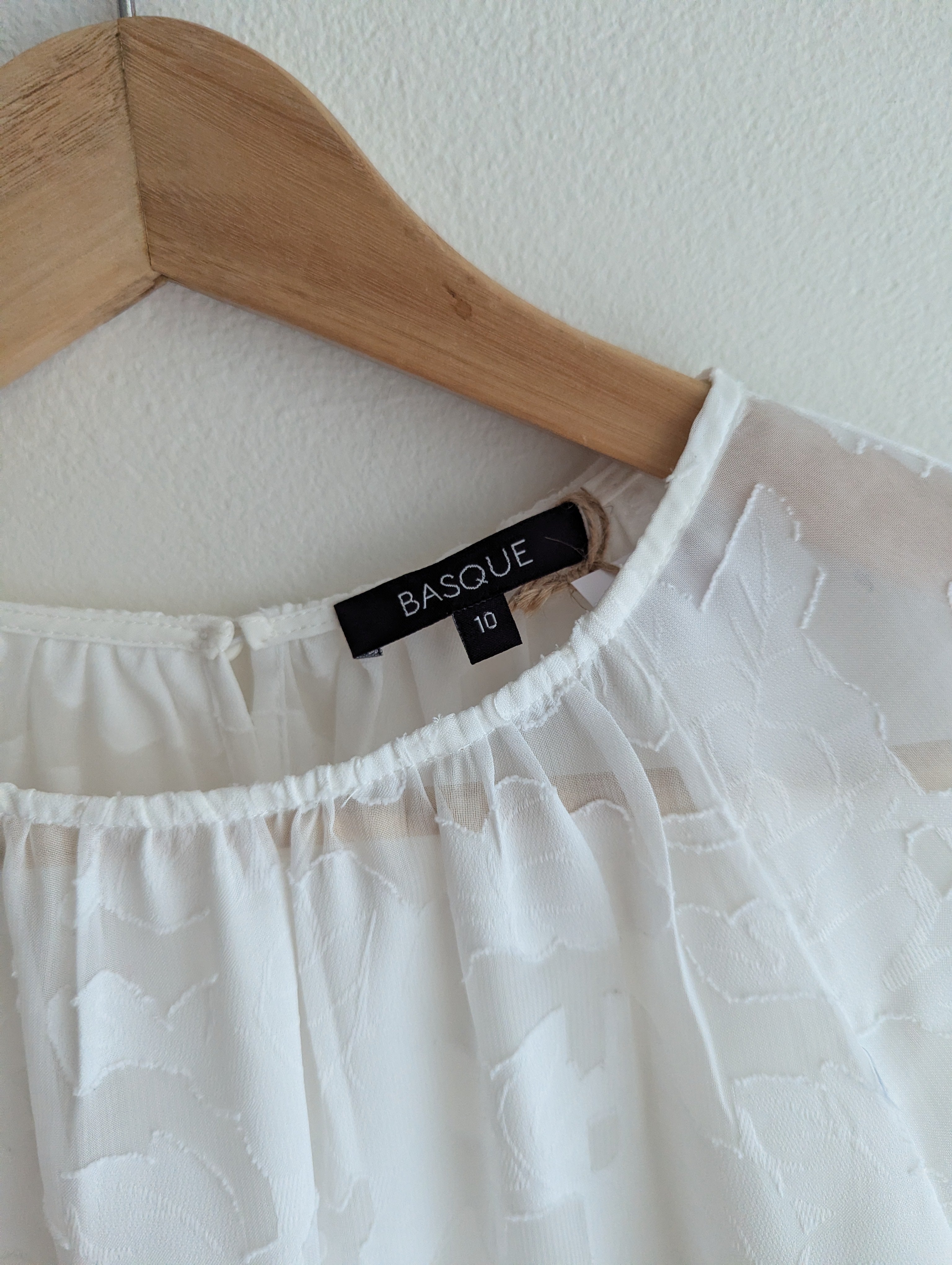 Basque Sheer Floral Blouse
