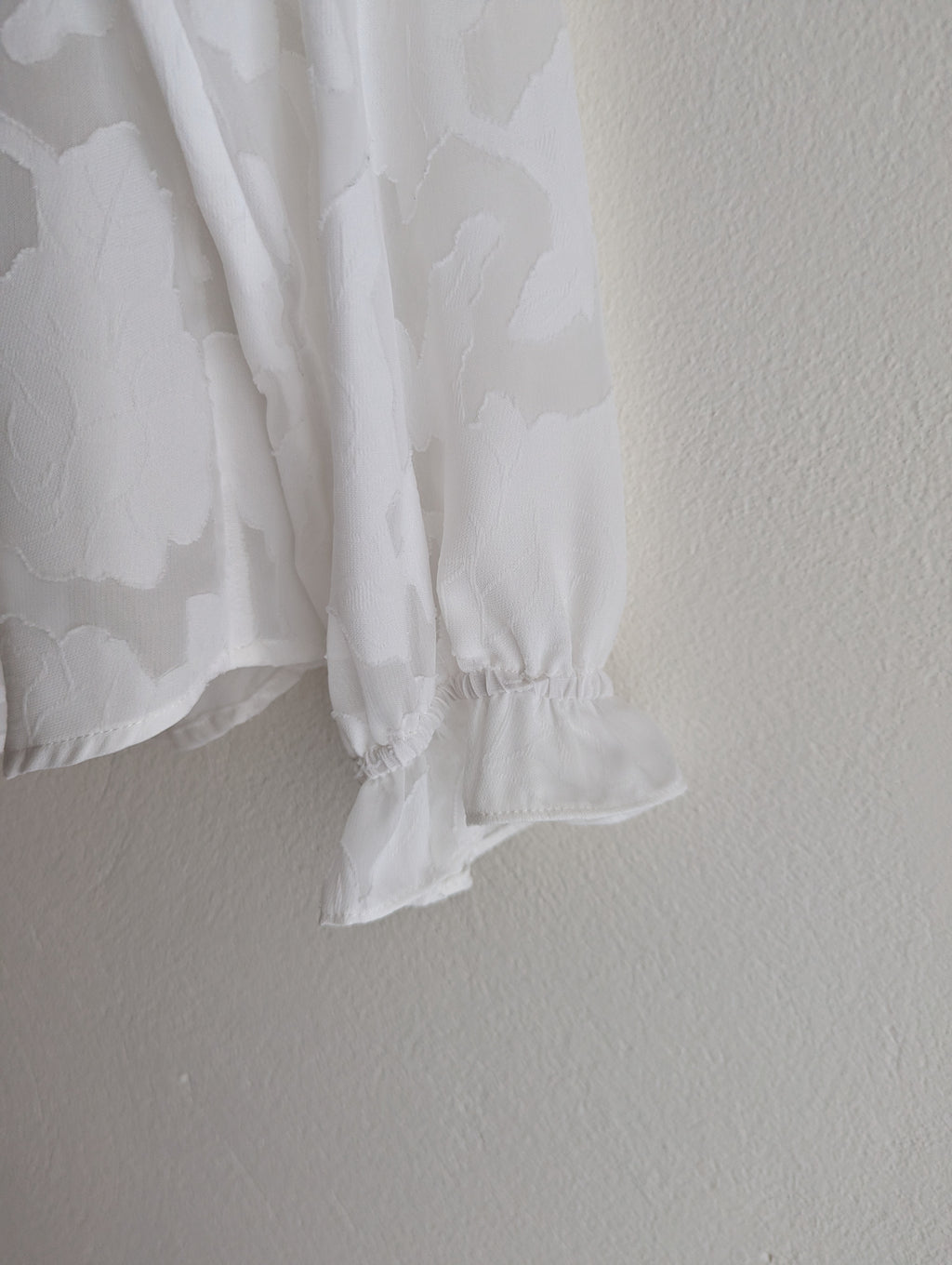 Basque Sheer Floral Blouse