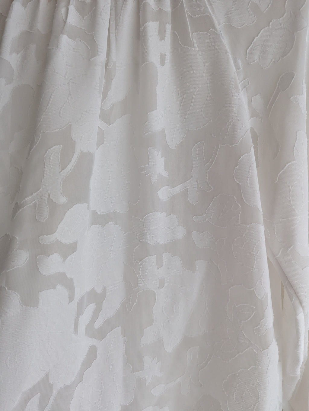 Basque Sheer Floral Blouse