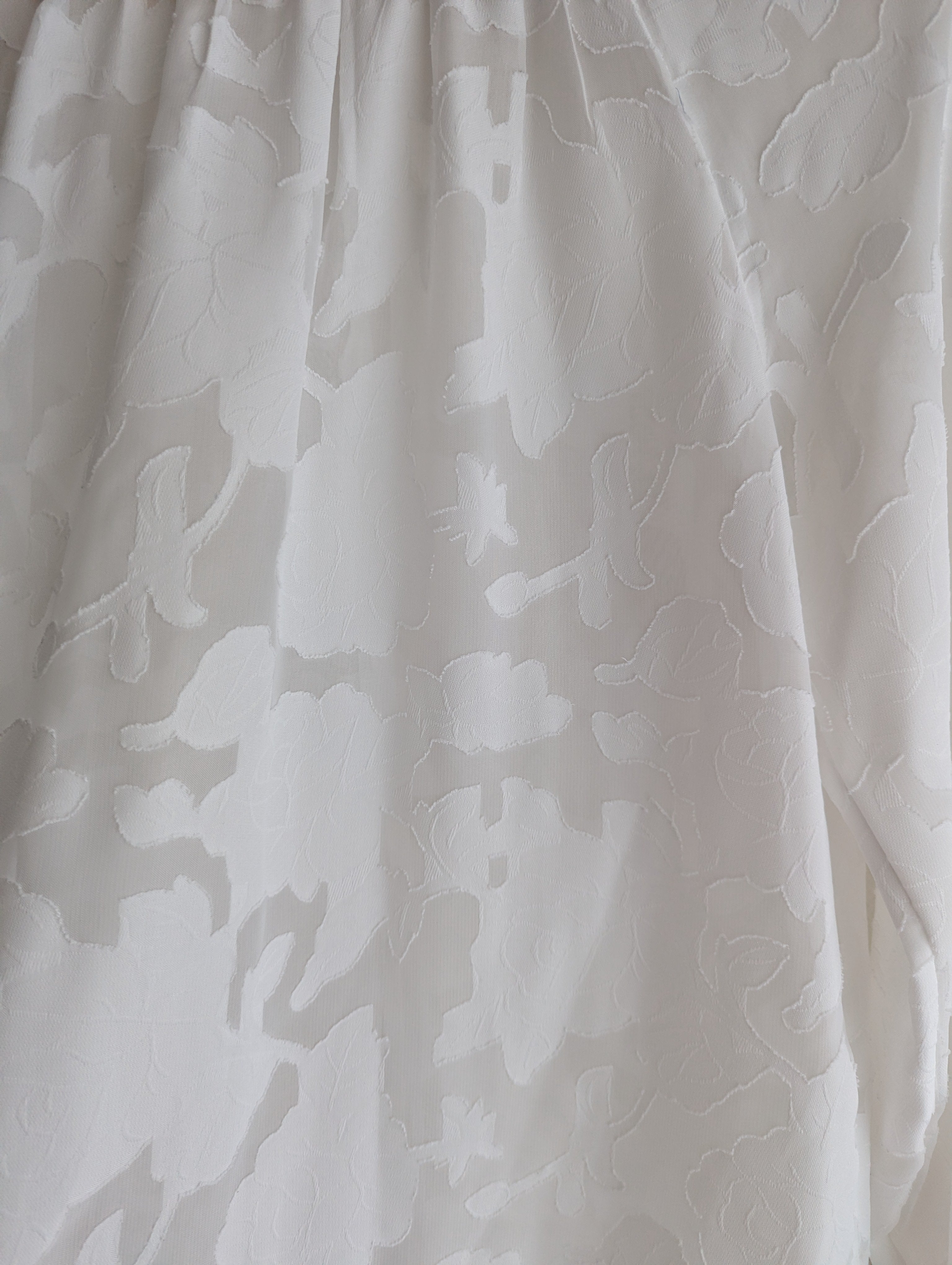 Basque Sheer Floral Blouse