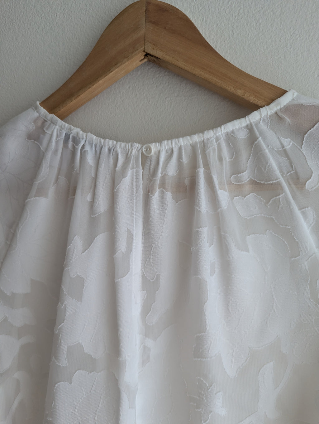 Basque Sheer Floral Blouse