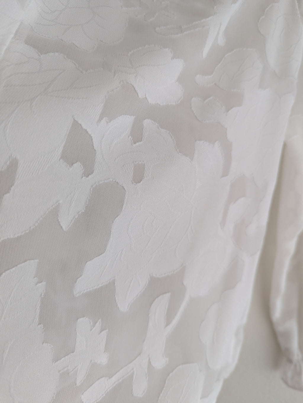 Basque Sheer Floral Blouse