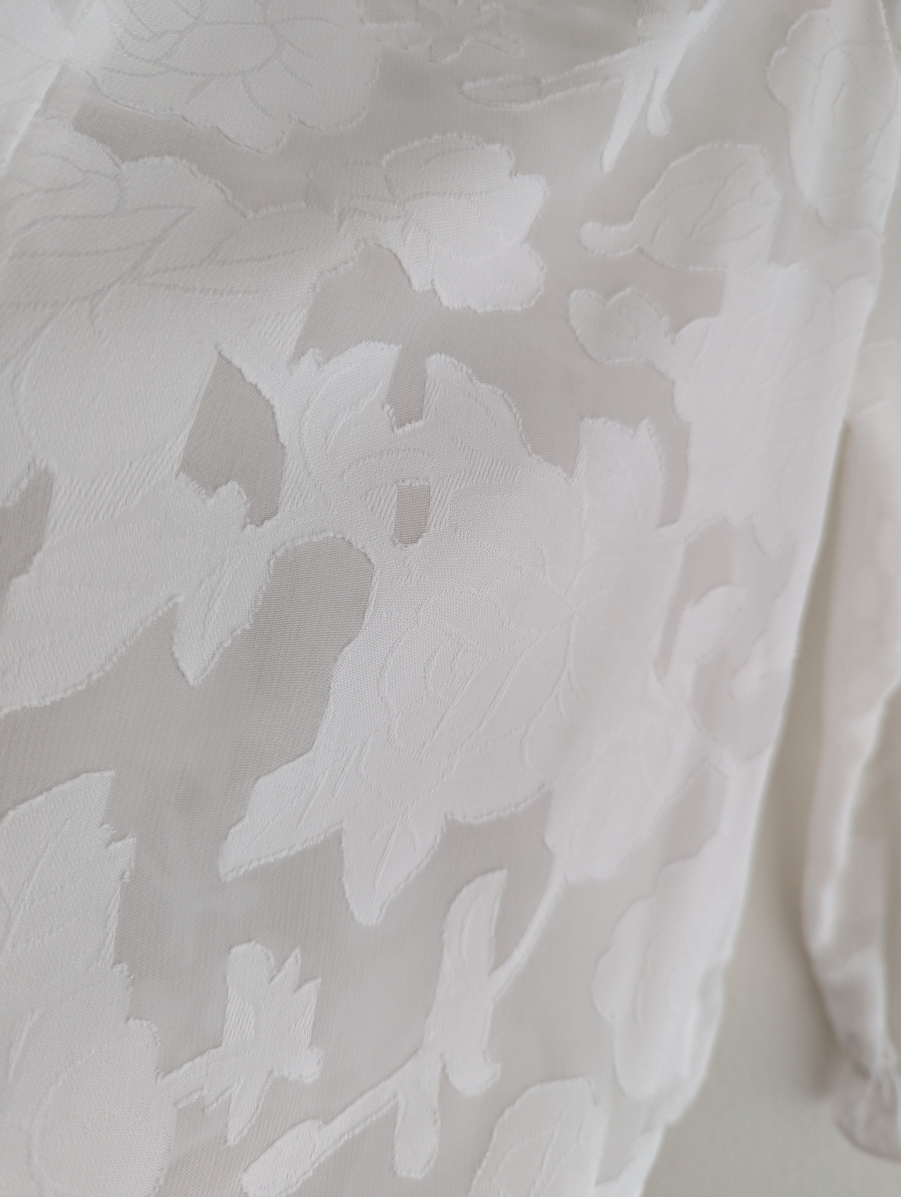 Basque Sheer Floral Blouse