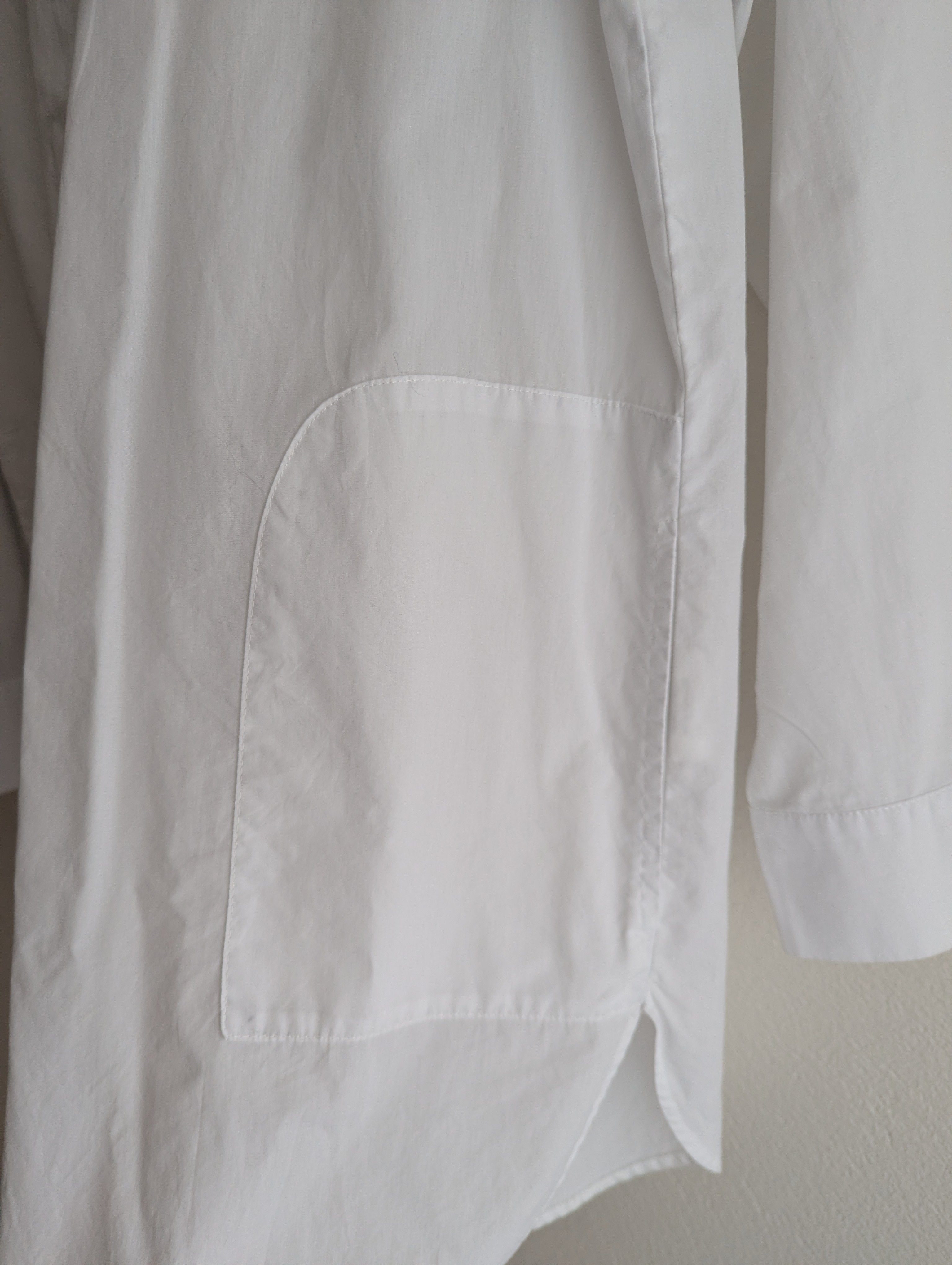 Luukaa White Button-Down Shirt Dress