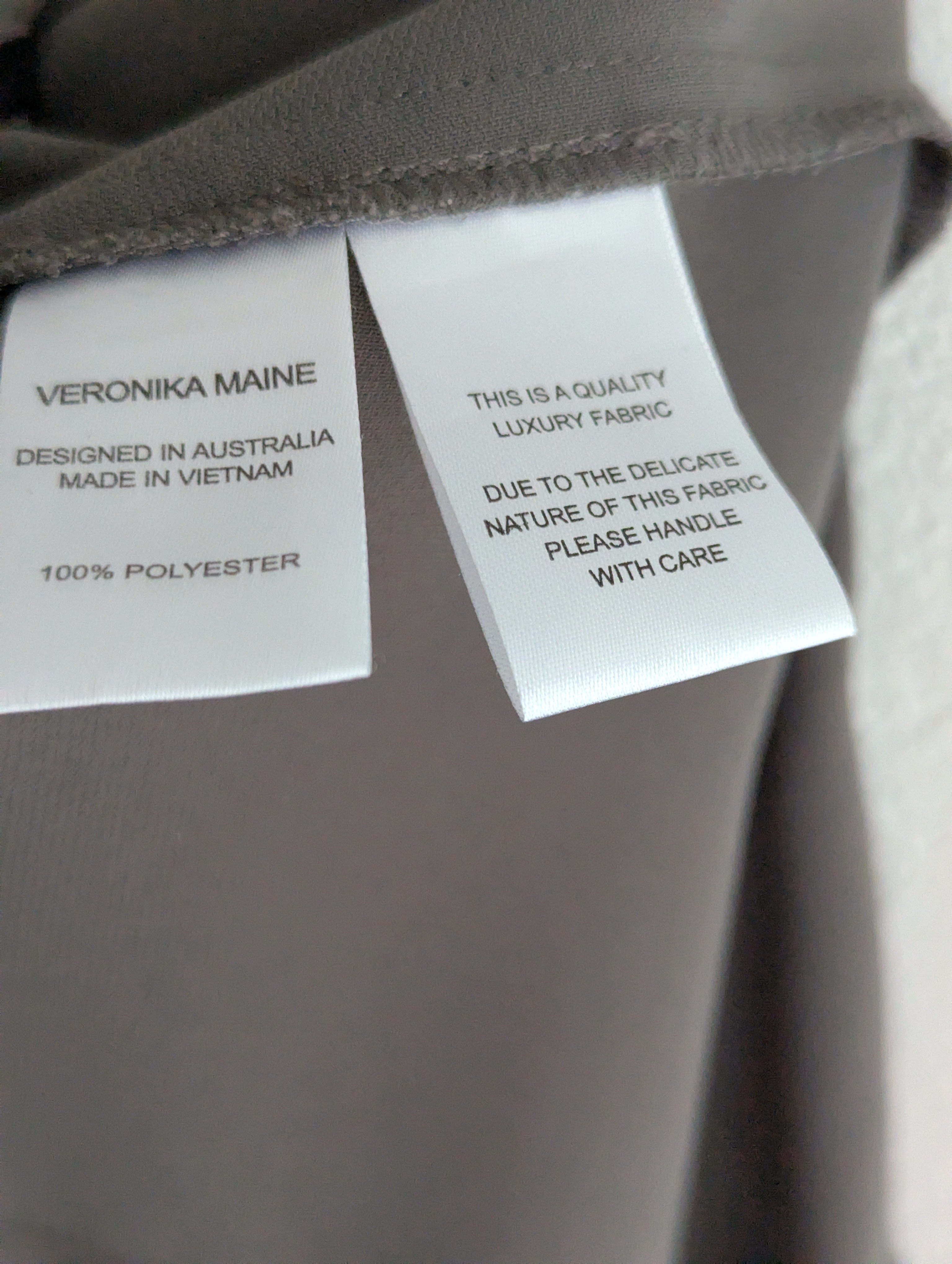 Veronika Maine Khaki Straight Trousers