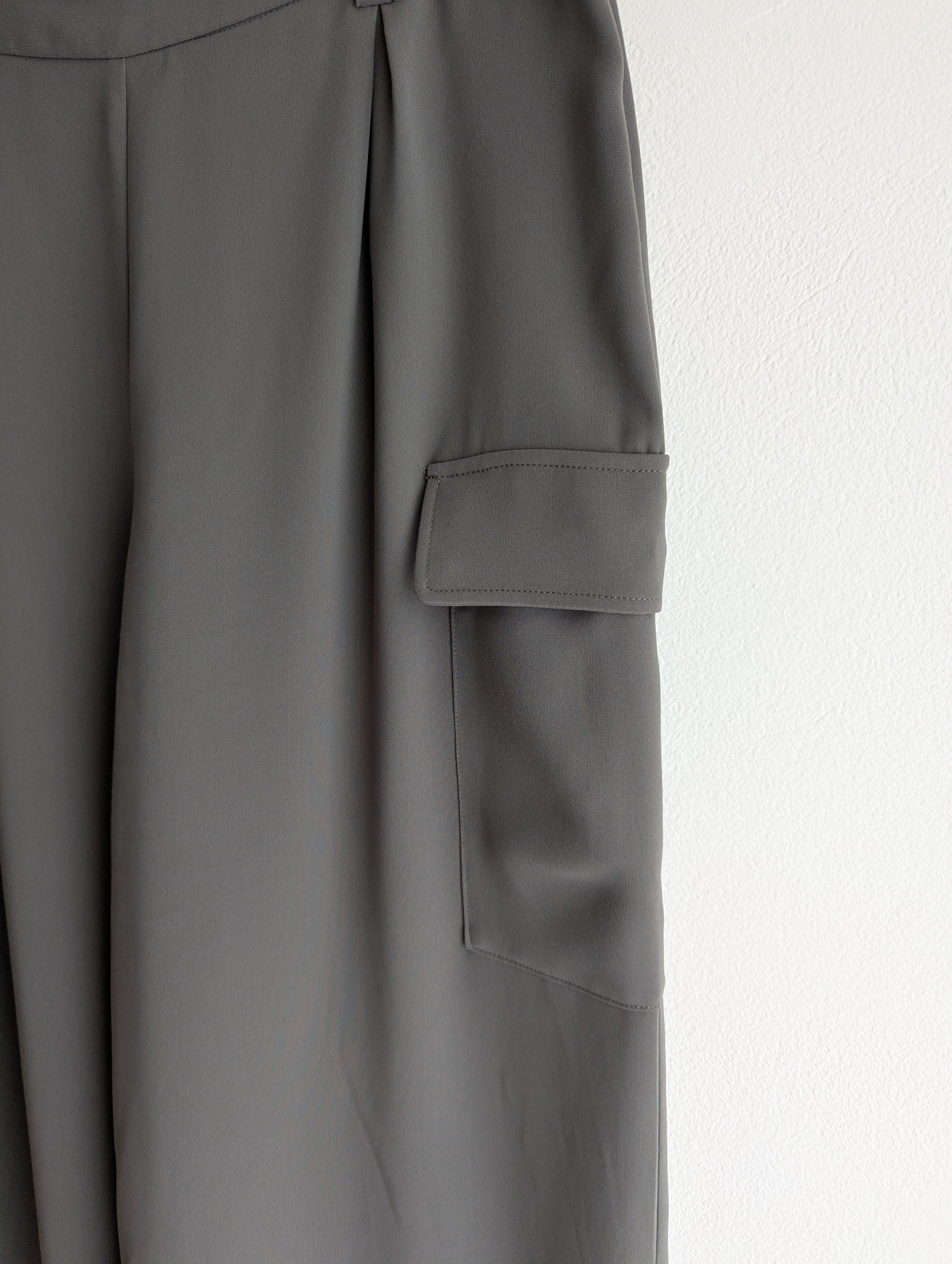 Veronika Maine Khaki Straight Trousers