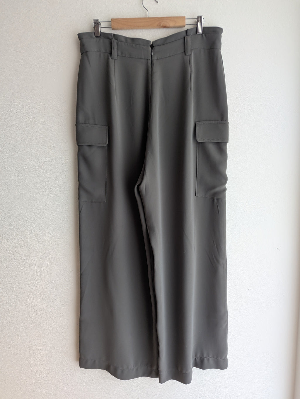 Veronika Maine Khaki Straight Trousers