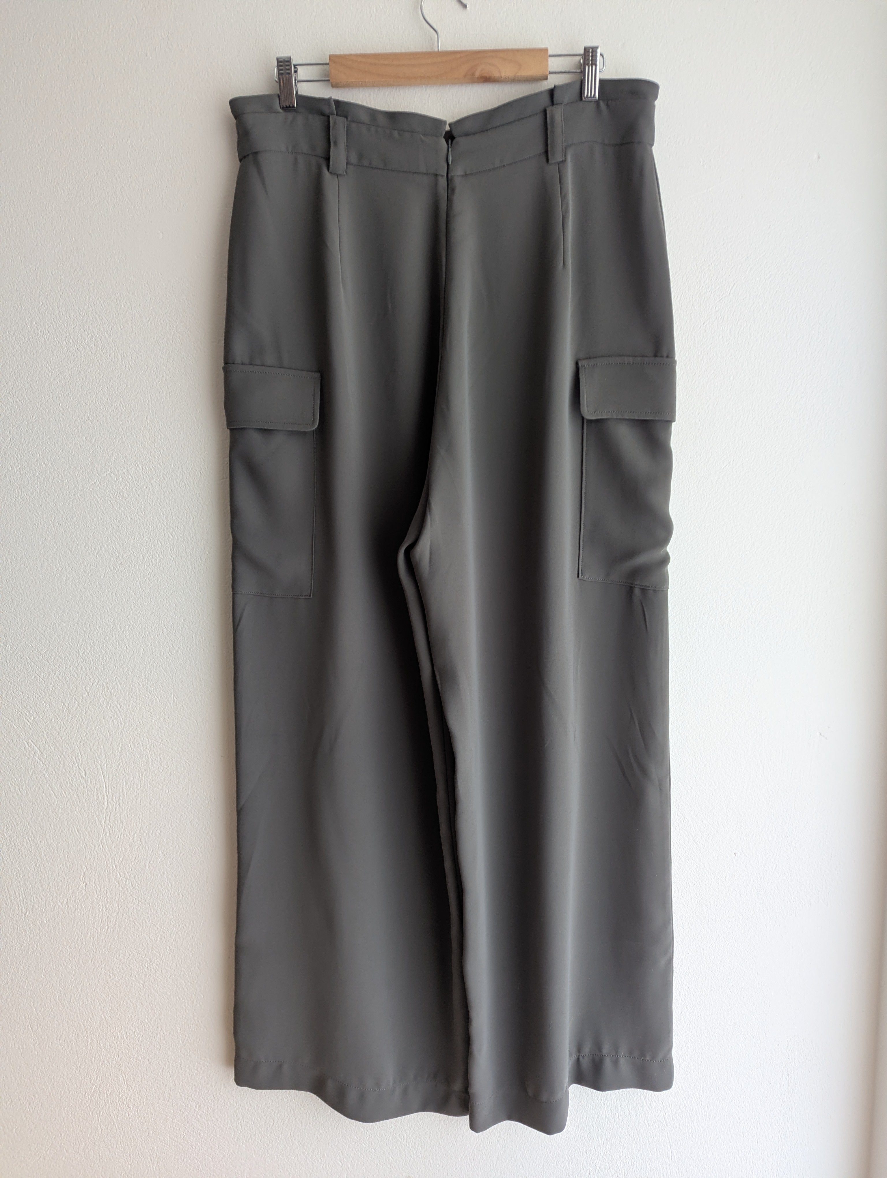 Veronika Maine Khaki Straight Trousers
