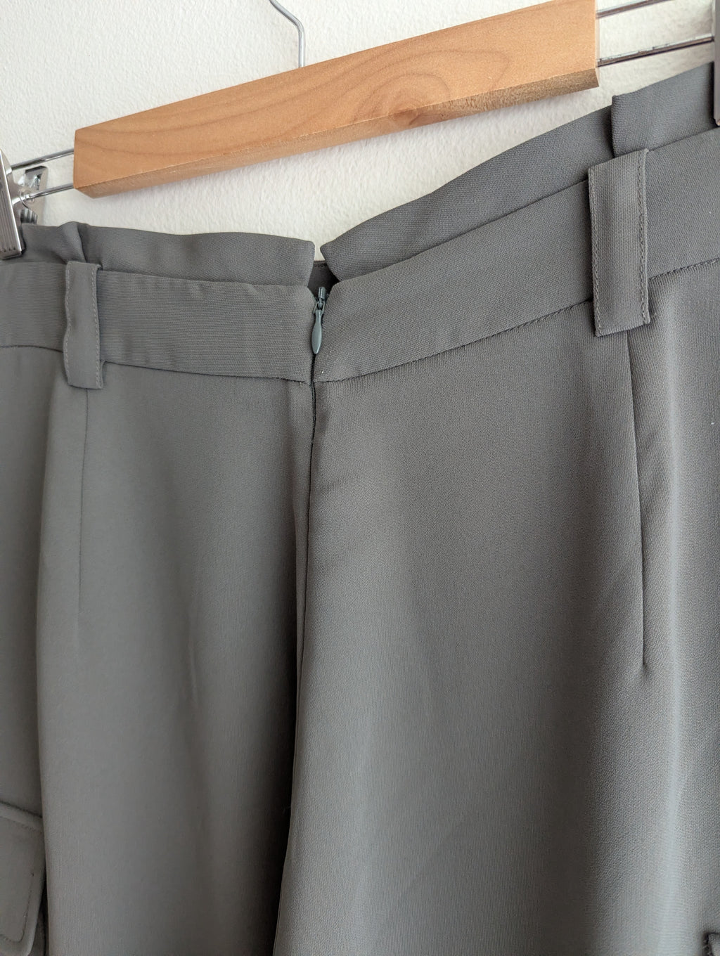 Veronika Maine Khaki Straight Trousers