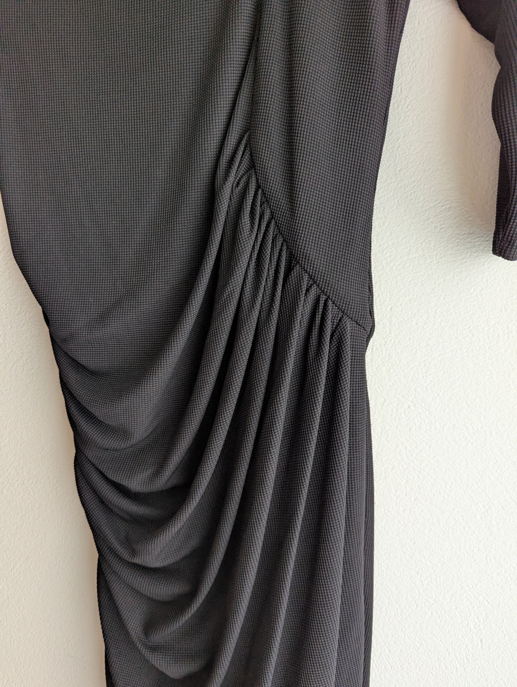 Ceme London Black Asymmetric Neckline Dress