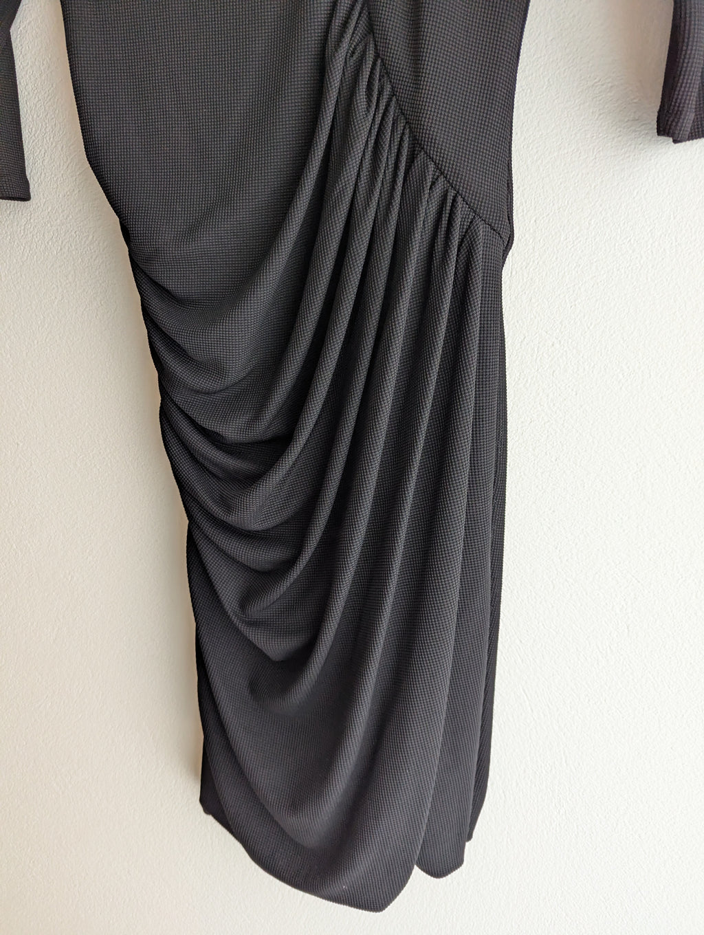 Ceme London Black Asymmetric Neckline Dress