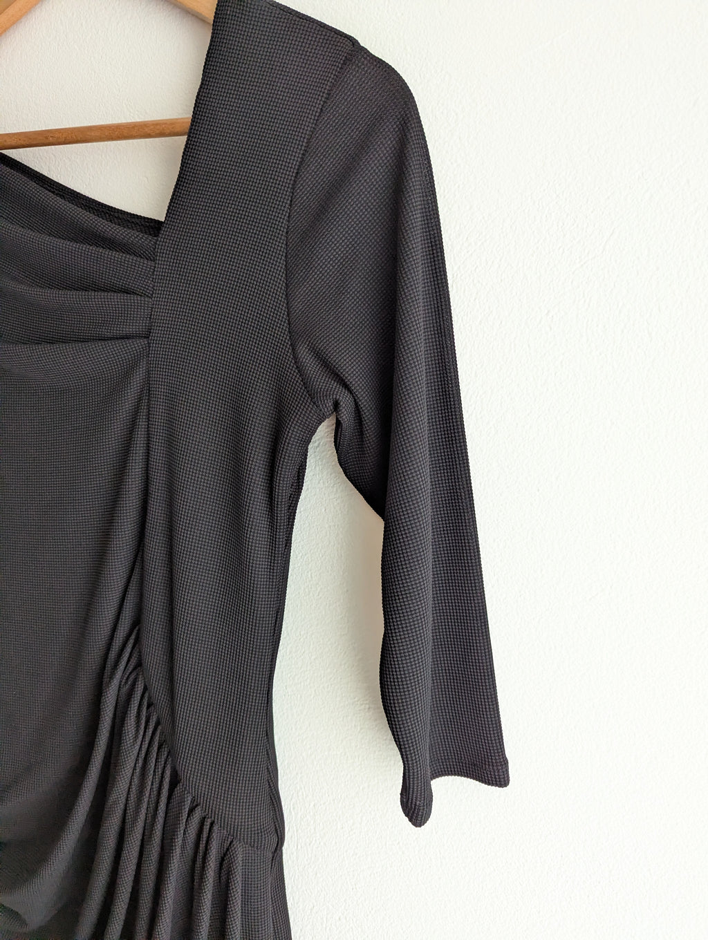 Ceme London Black Asymmetric Neckline Dress